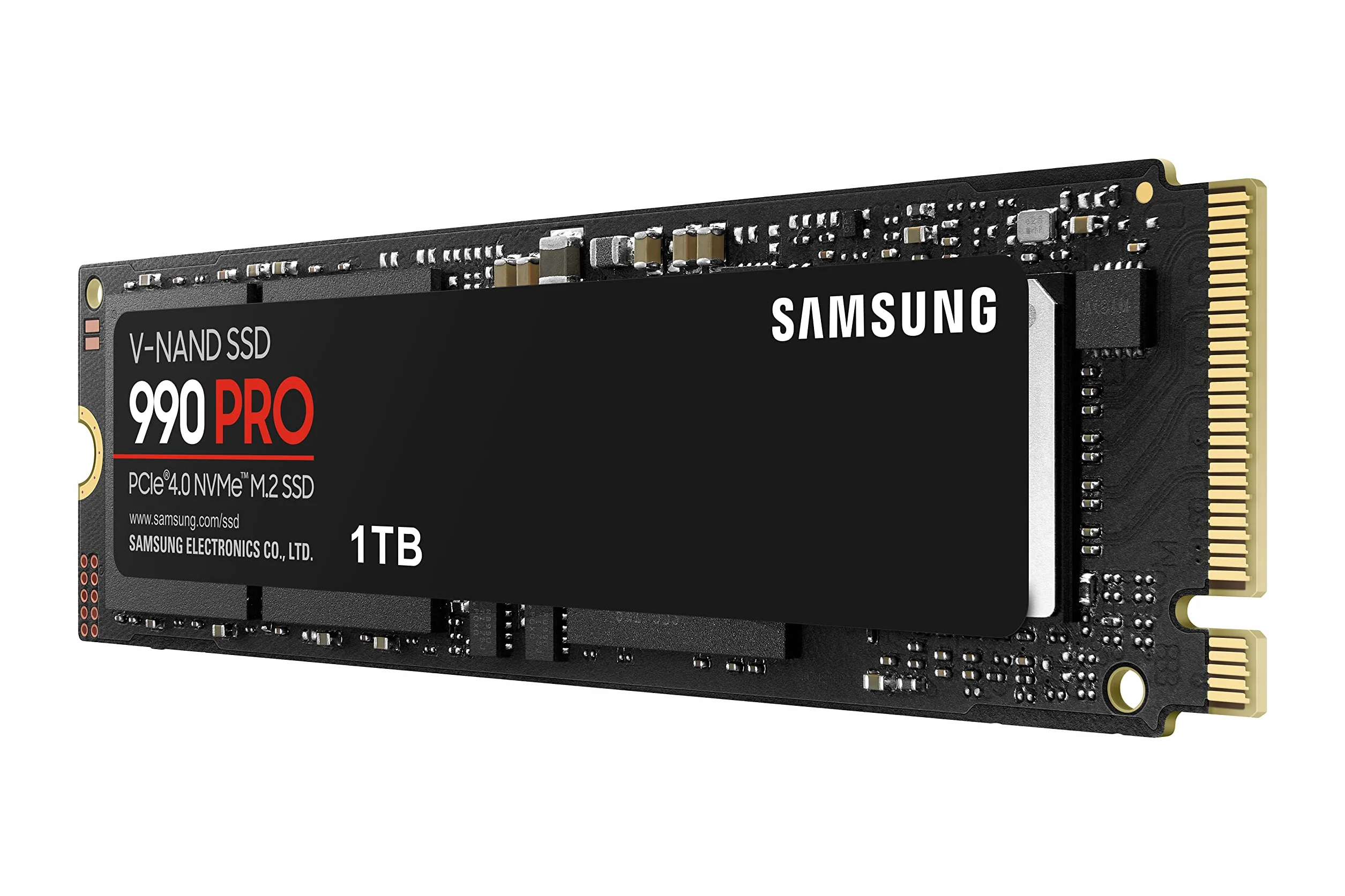 SAMSUNG Unidad de estado sólido 990 Pro M.2 1000 GB PCI Express 4.0 V-NAND MLC NVMe, negro, MZ-V9P1T0BW
