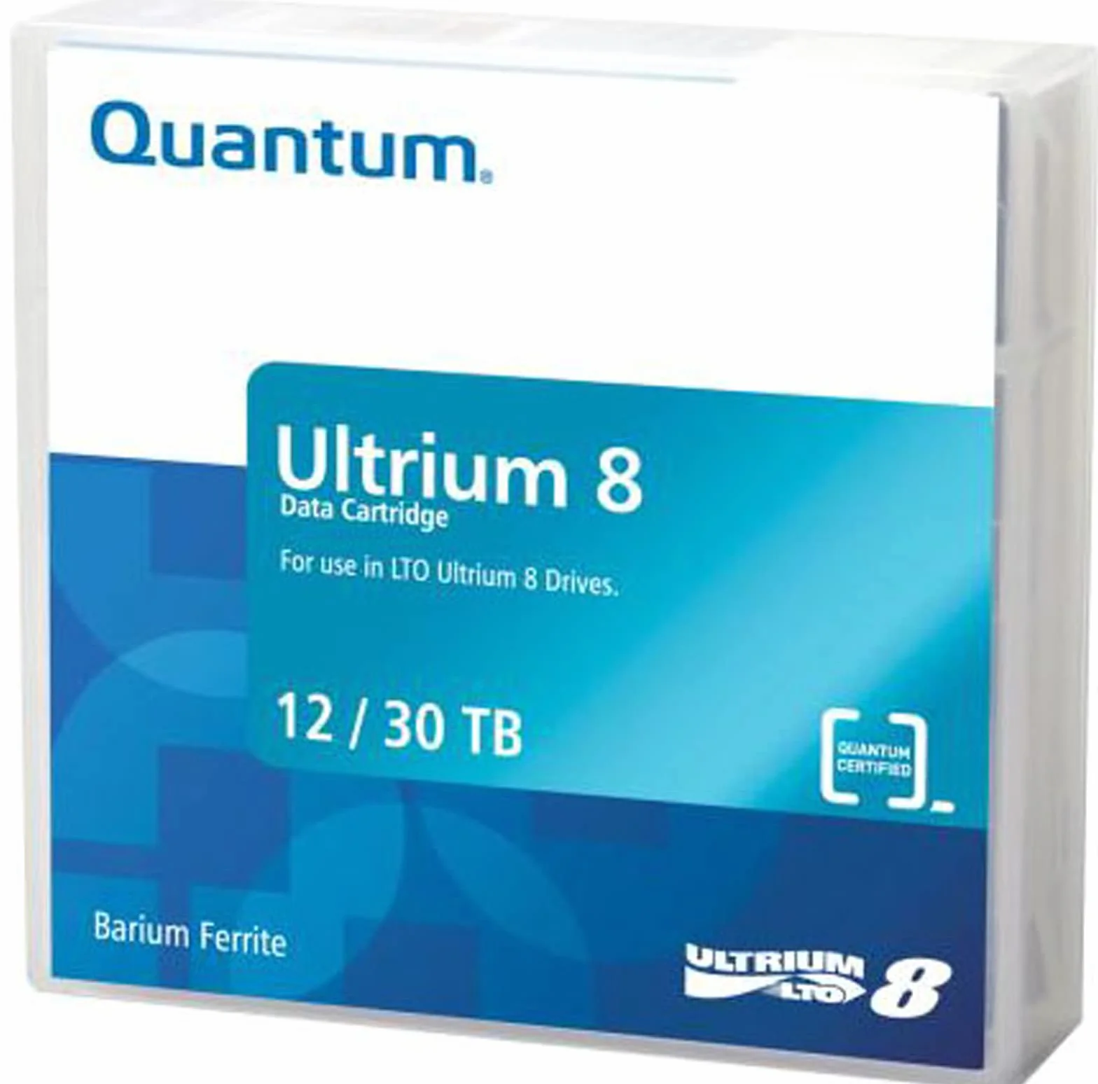 Quantum 3343204 Ultrium LTO 8 Data Cartridge 12TB Native / 30TB 2.5:1 Compression,Black