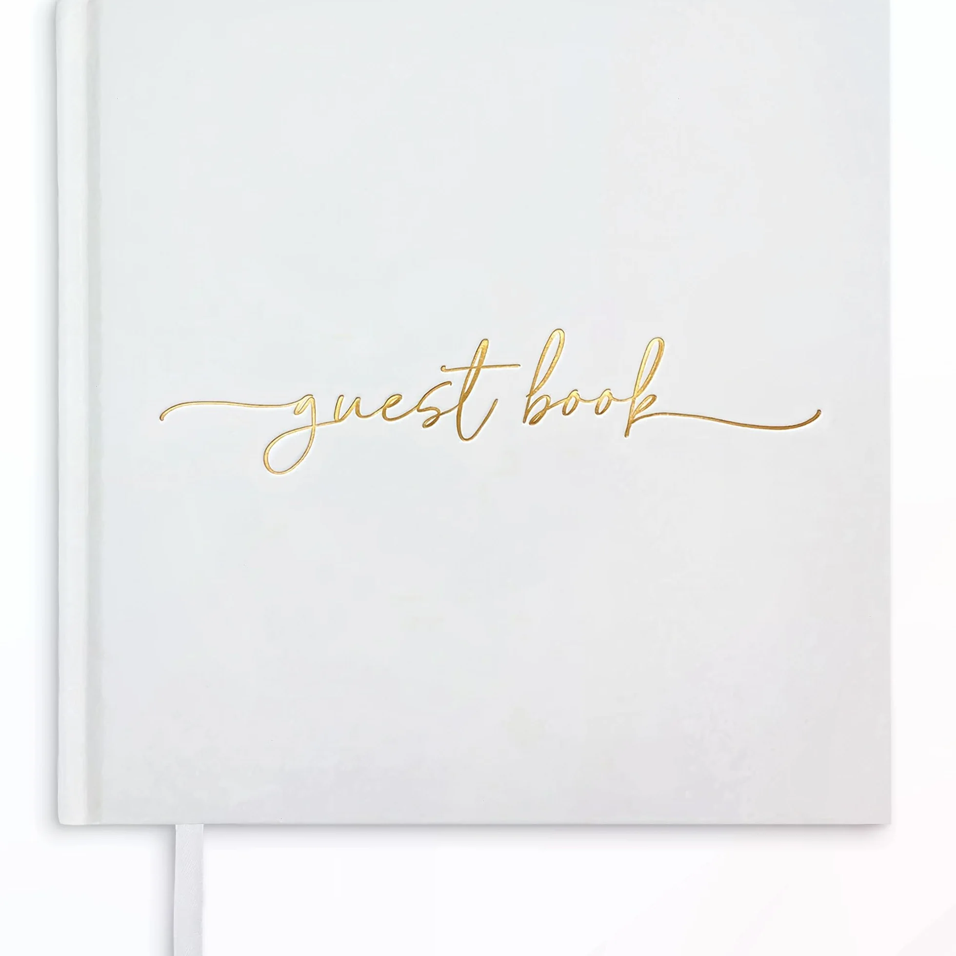 Plantvibes Libro de visitas premium para bodas, 72 páginas, papel grueso, estilo vintage, título dorado