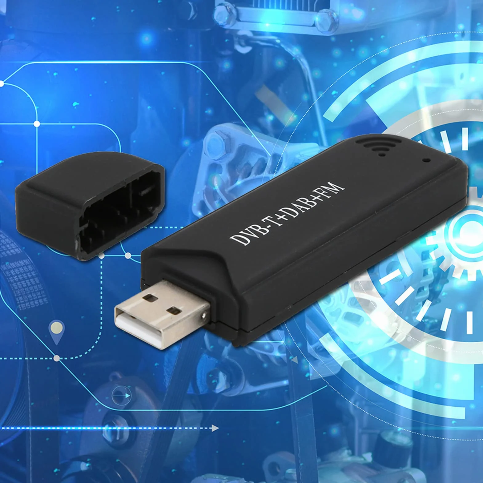 RTL2832U USB DVB-T FM SDR Dongle Stick Receptor Sintonizador de TV Digital para Usuarios de Controladores Dab con Grabación de Video en Tiempo Real y Soporte Multilingüe