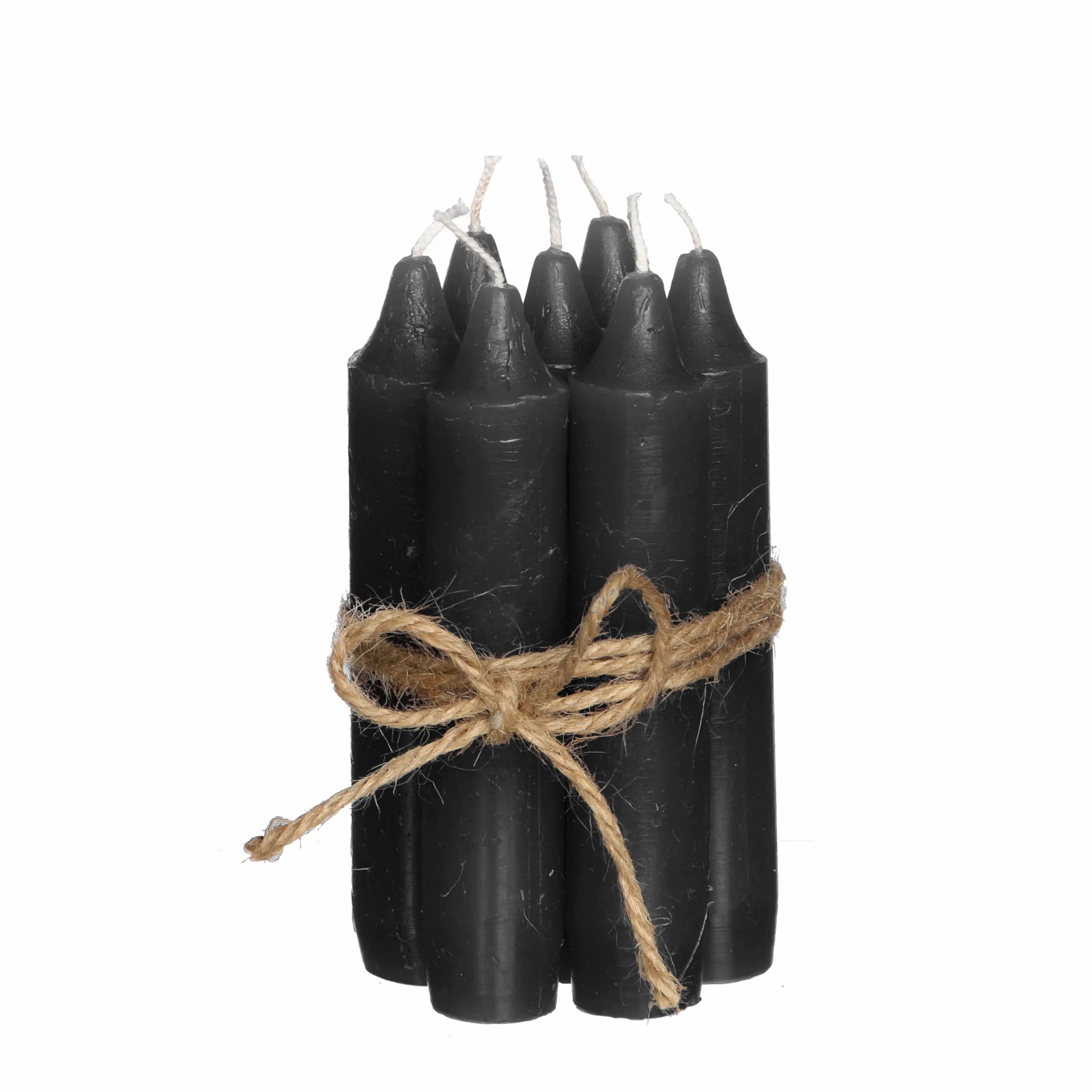 Comforder Juego de velas (7 unidades), 11 cm, color negro, 4 horas de combustión