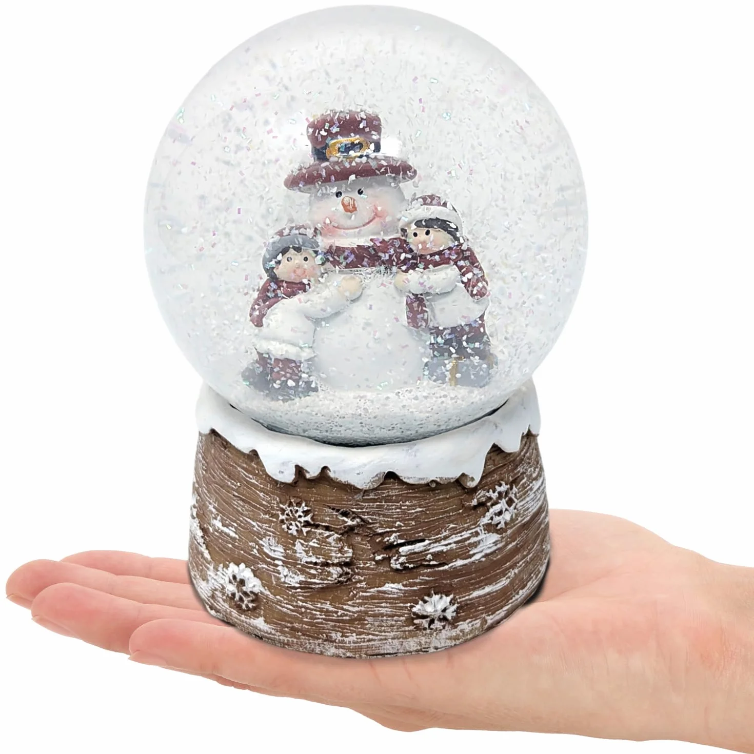 COM-FOUR® Bola de Nieve navideña decoración Festiva Nevada Brillante