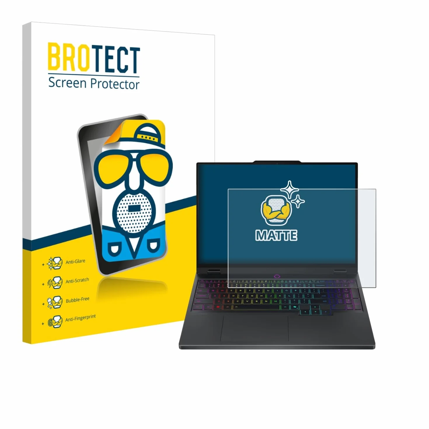 BROTECT Protector Pantalla Anti-Reflejos para Lenovo Legion 5 15IRX10 83LY Película Mate Anti-Huellas