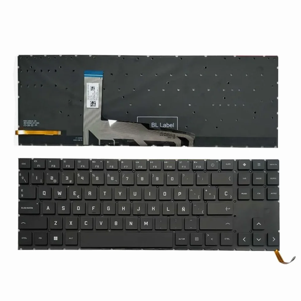 Teclado de Computadora Portátil Compatible para HP OMEN 15-EN 15-EK TPN-Q238 TPN-Q236 15-EN0000 15-EN1000 Español Retroiluminación