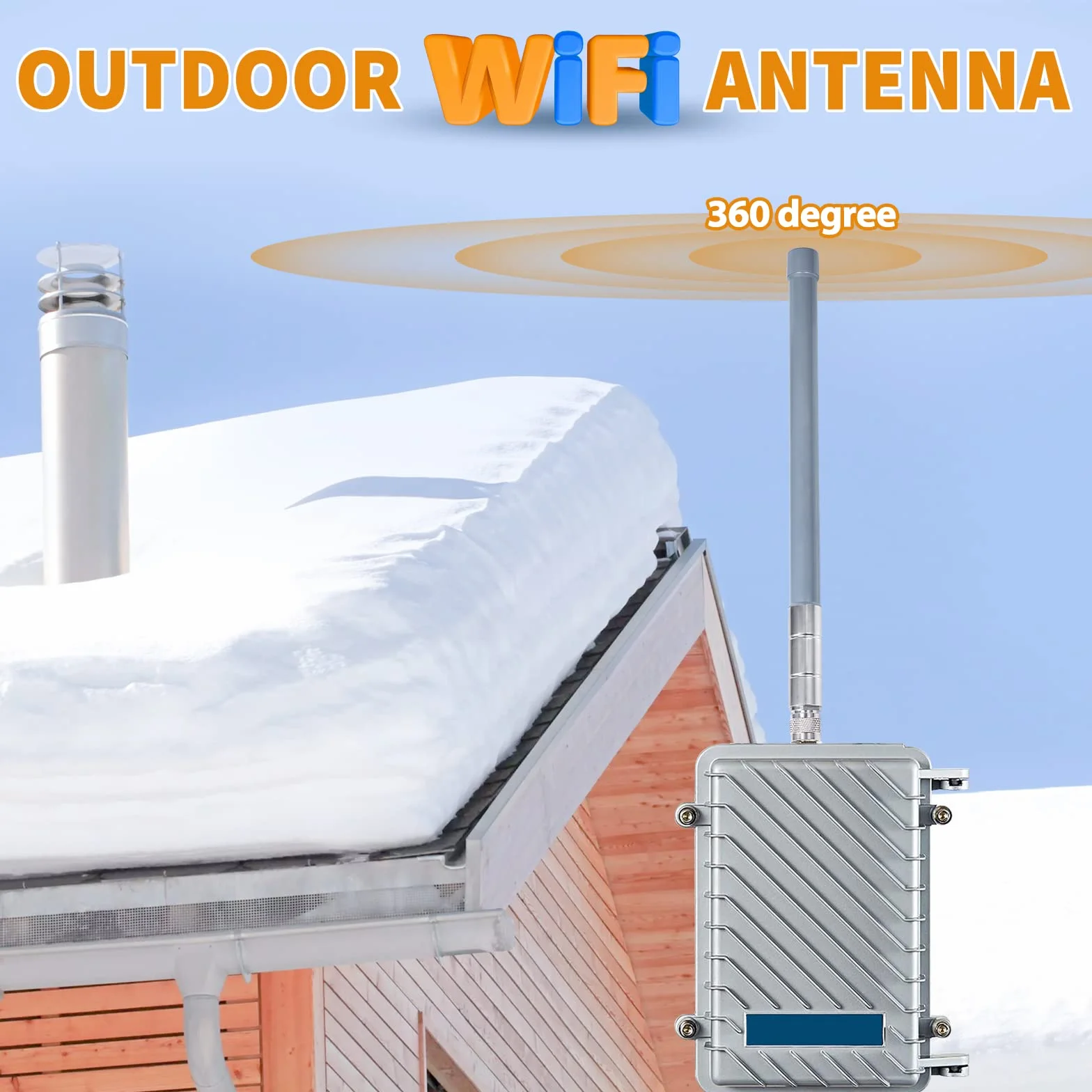Bingfu Antena WiFi Exterior 2,4GHz 5,8GHz 5dBi N Hombre Recepción Señal de Red Inalámbrica Omni Largo Alcance Montaje en Techo Resistente Intemperie Casa RV Camping Barco Enrutadores Puntos de Acceso