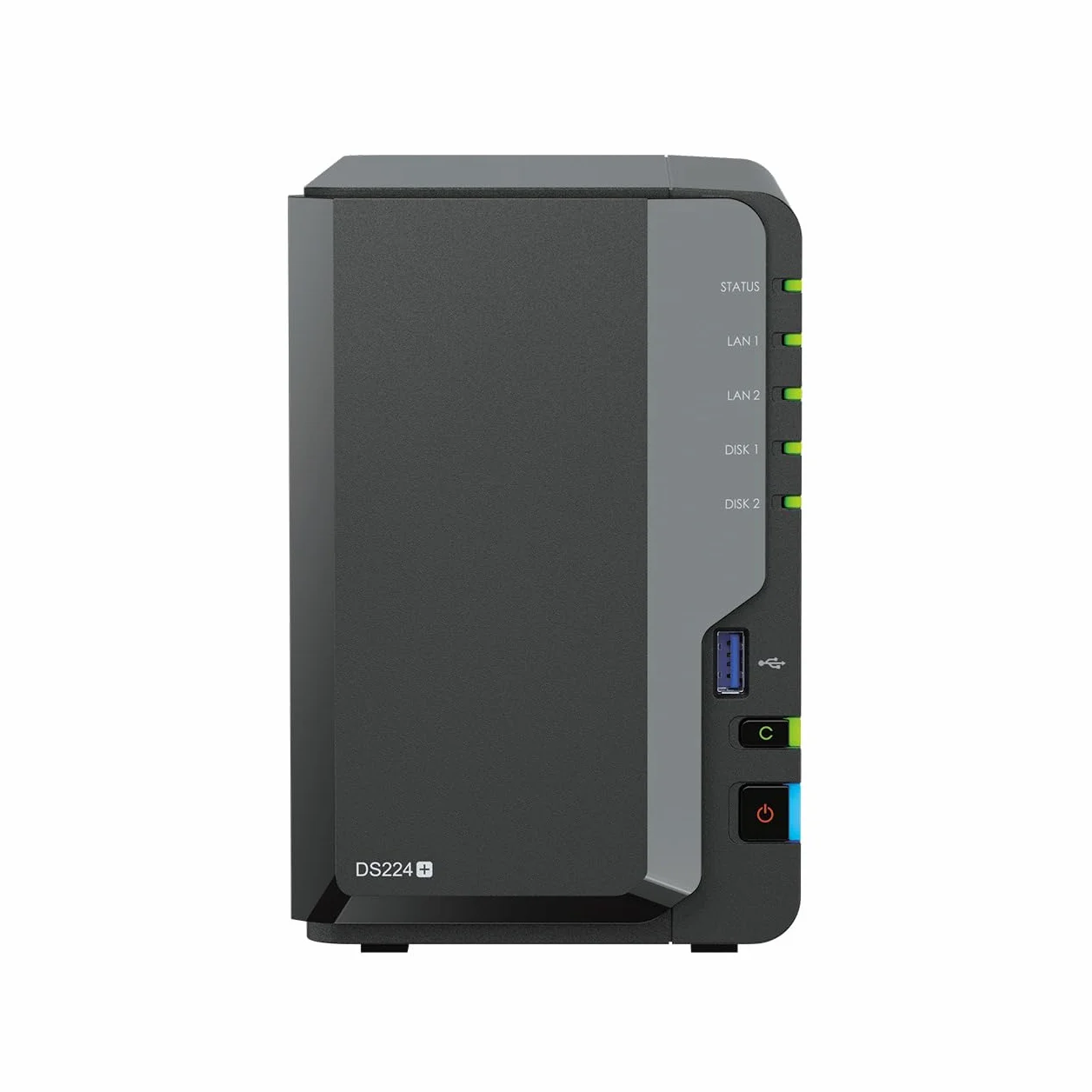 Synology DS224+ - Estación de disco NAS de 2 bahías (Intel Celeron J4125 4-Core 2.0 GHz 2GB DDR4 RAM 2xRJ-45 1GbE LAN Port) Paquete de 8 TB con 2 x 4 TB WD Red Plus HDD (WD40EFPX - 68C6CN0)