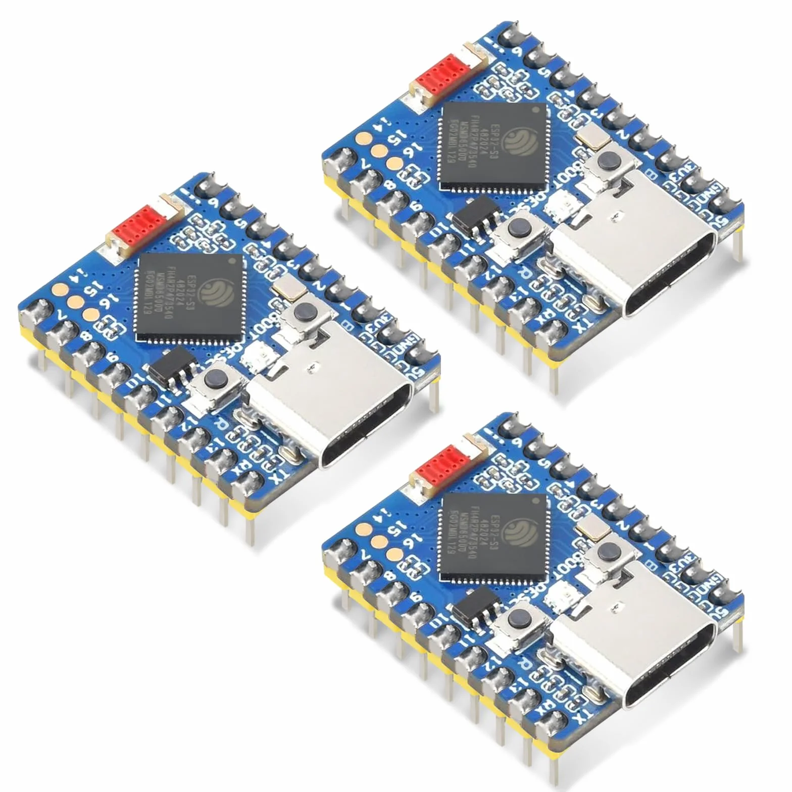 diymore 3PCS para ESP32-S3 WiFi Bluetooth Mini Módulo de Placa de Desarrollo de Doble Núcleo basado en para ESP32-S3