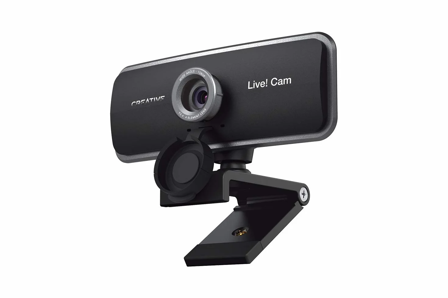 Creative Live! Cam Sync 1080p webcam USB full HD, gran angular, micro integrado, cubre-objetivo para proteger privacidad, montaje para trípode, videollamada high-res, grabación y streaming para PC/Mac