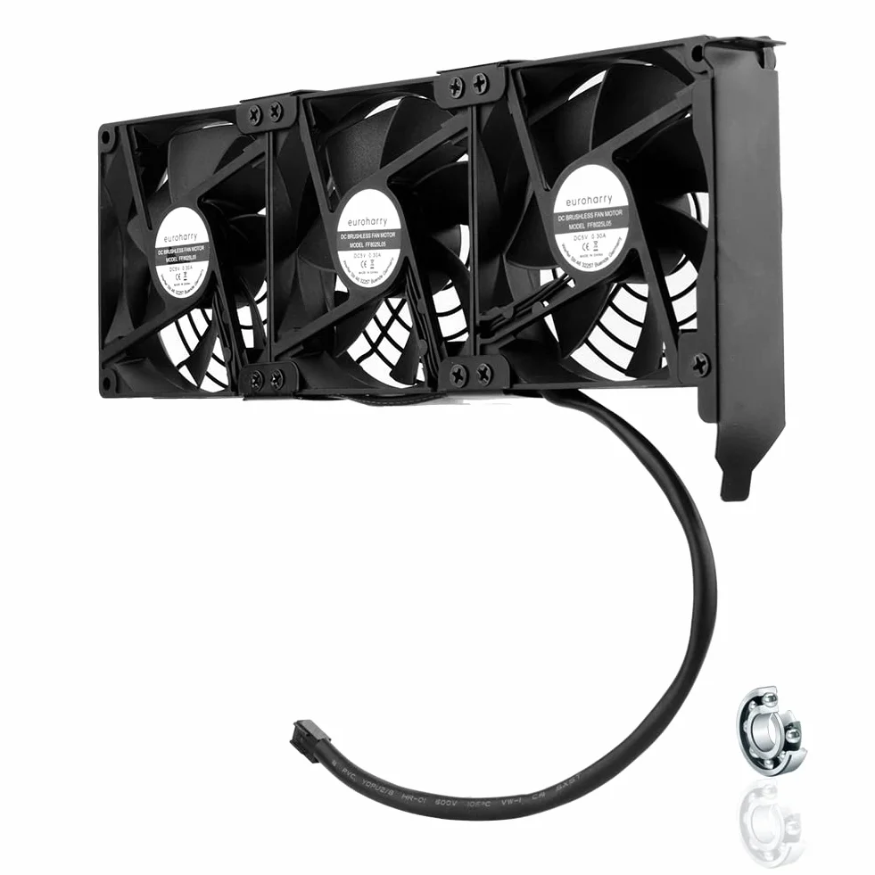 Ventilador de refrigeración para tarjeta gráfica 3 x 92 mm 2 pin, ventilador GPU, ventilador PCI, soporta interfaz SYS_FAN, adecuado para gtx 1080ti, gtx1060, rtx 3080ti...