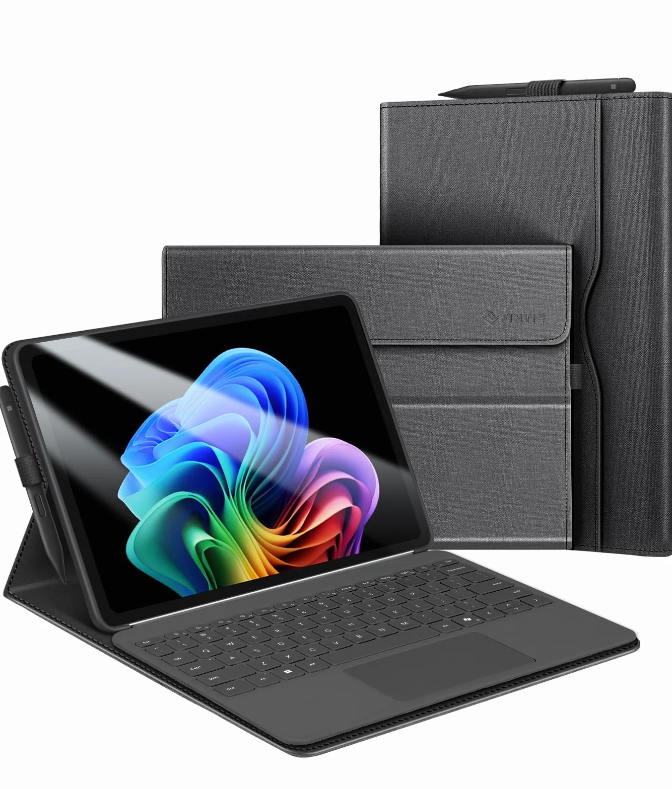 FINTIE Funda Protectora para Microsoft Surface Pro de 12 Pulgadas (2025), Cartera de visión multiángulo, Cubierta Trasera de TPU con Bolsillo y Soporte para lápiz Capacitivo, Compatible con Teclado