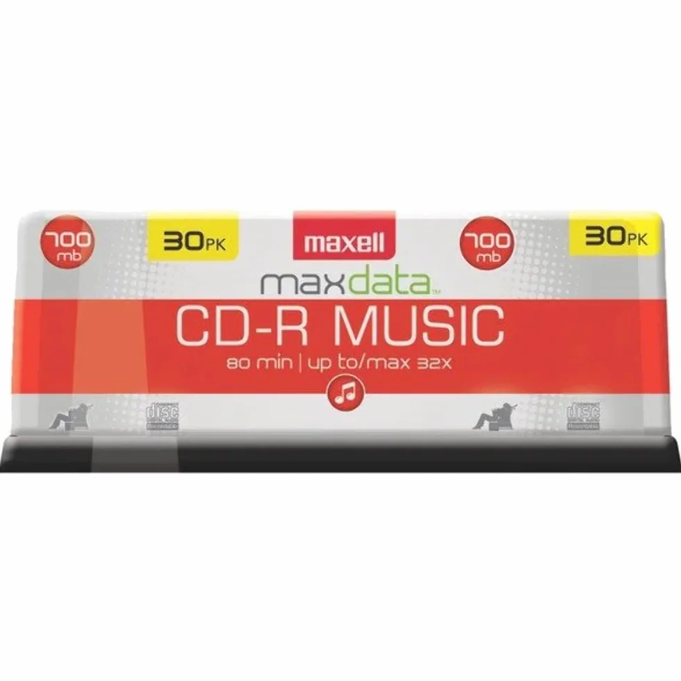 Maxell 625335 CDR-80 Music Gold CD Recordable Discs 32X 700MB 80 min 30 Pack