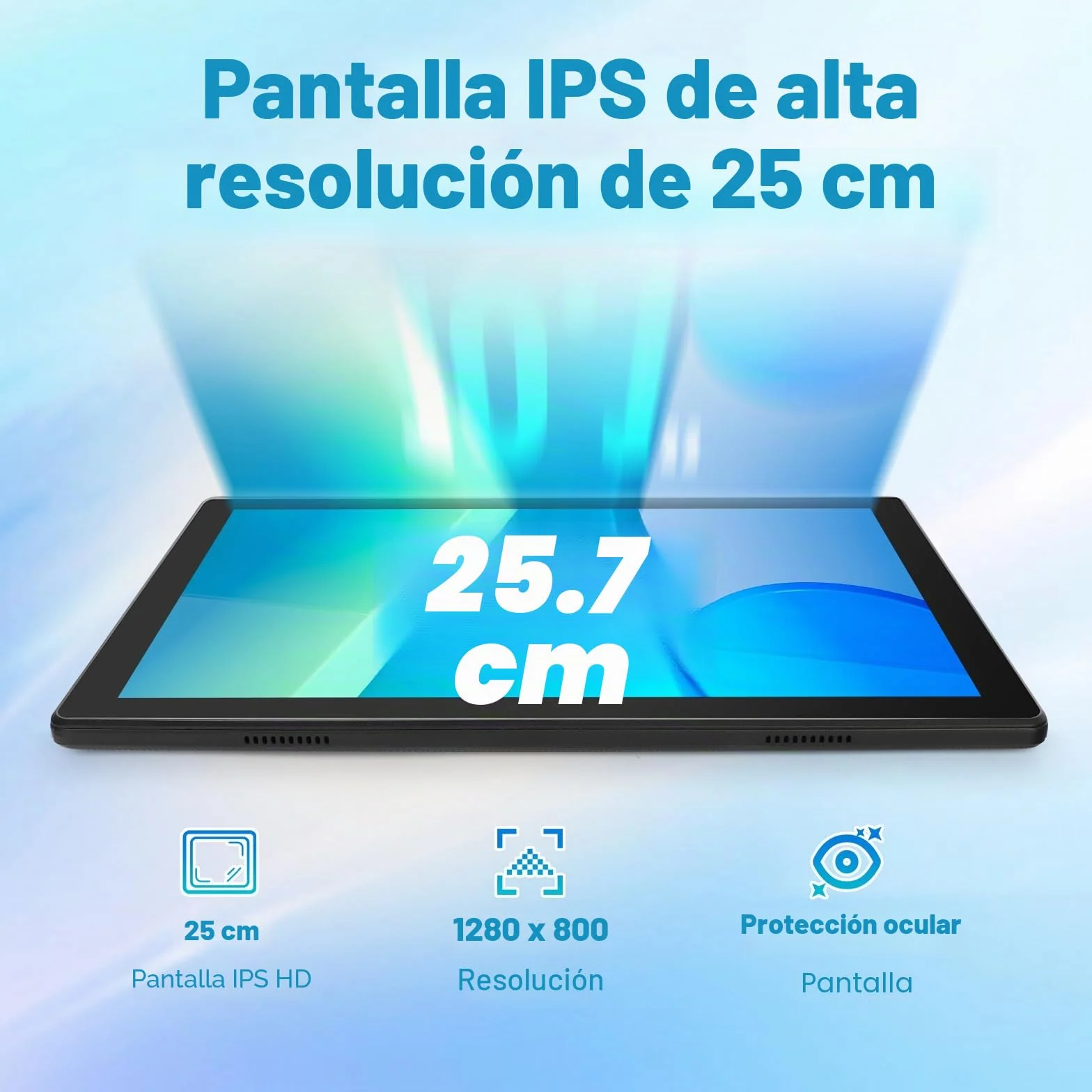 Tablet 10 Zoll Android Octa-Core 8GB RAM 64GB ROM (1TB TF) 1280x800 IPS Pantalla táctil GMS-zertifizierter 5000mAh Tablet PC WiFi 6 Bluetooth 5.4 Widevine L1 Dual-Kamera
