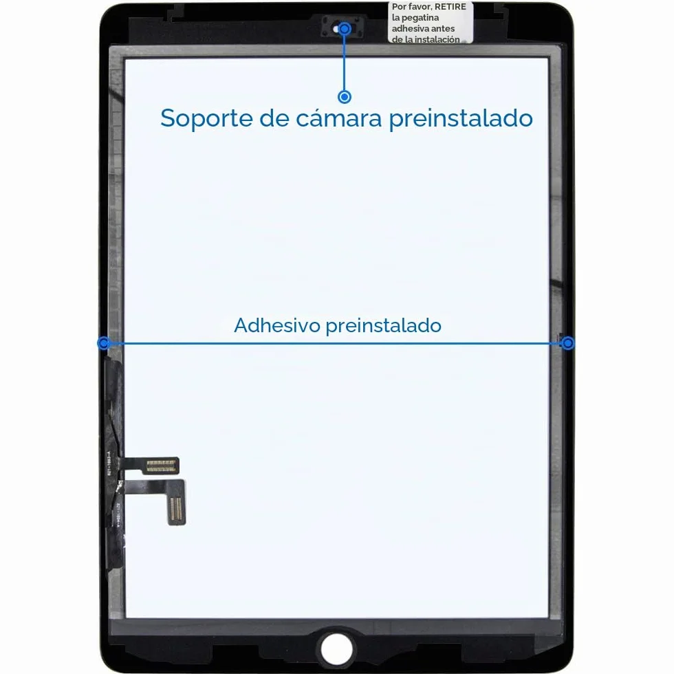 MMOBIEL Pantalla digitalizadora de Cristal Compatible con iPad 7 2019/iPad 8 2020 10,2 Pulgadas (Negro) Pantalla táctil de Repuesto Incluye Juego de Herramientas