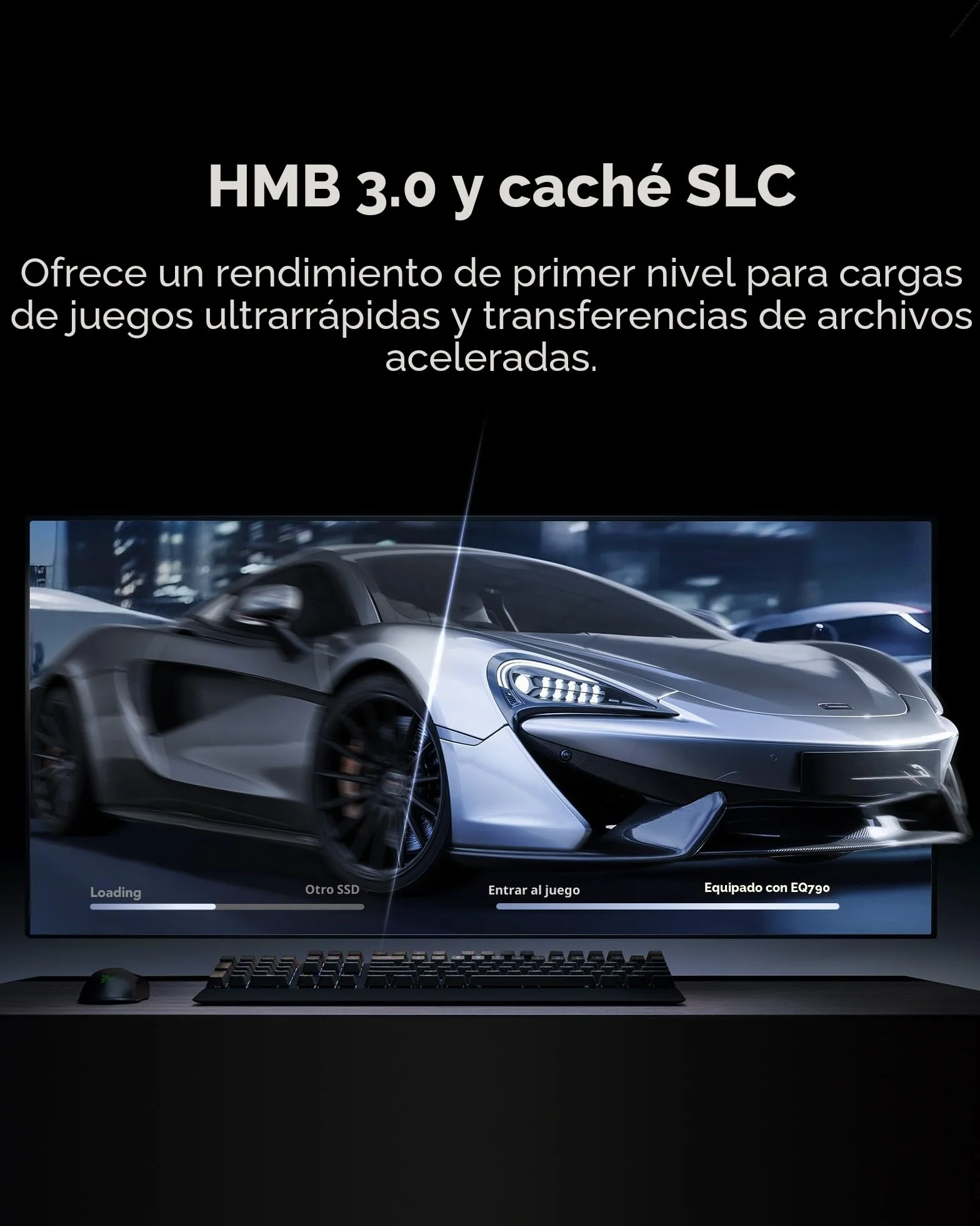 Lexar EQ790 1TB SSD M.2 2280 PCIe Gen4x4 NVMe 1.4 SSD Interno, Velocidad hasta 7000 MB/s, para Cargas de Trabajo Intensivas y Juegos de PC PS5, Unidad de Estado Sólido Interna de Alto Rendimiento