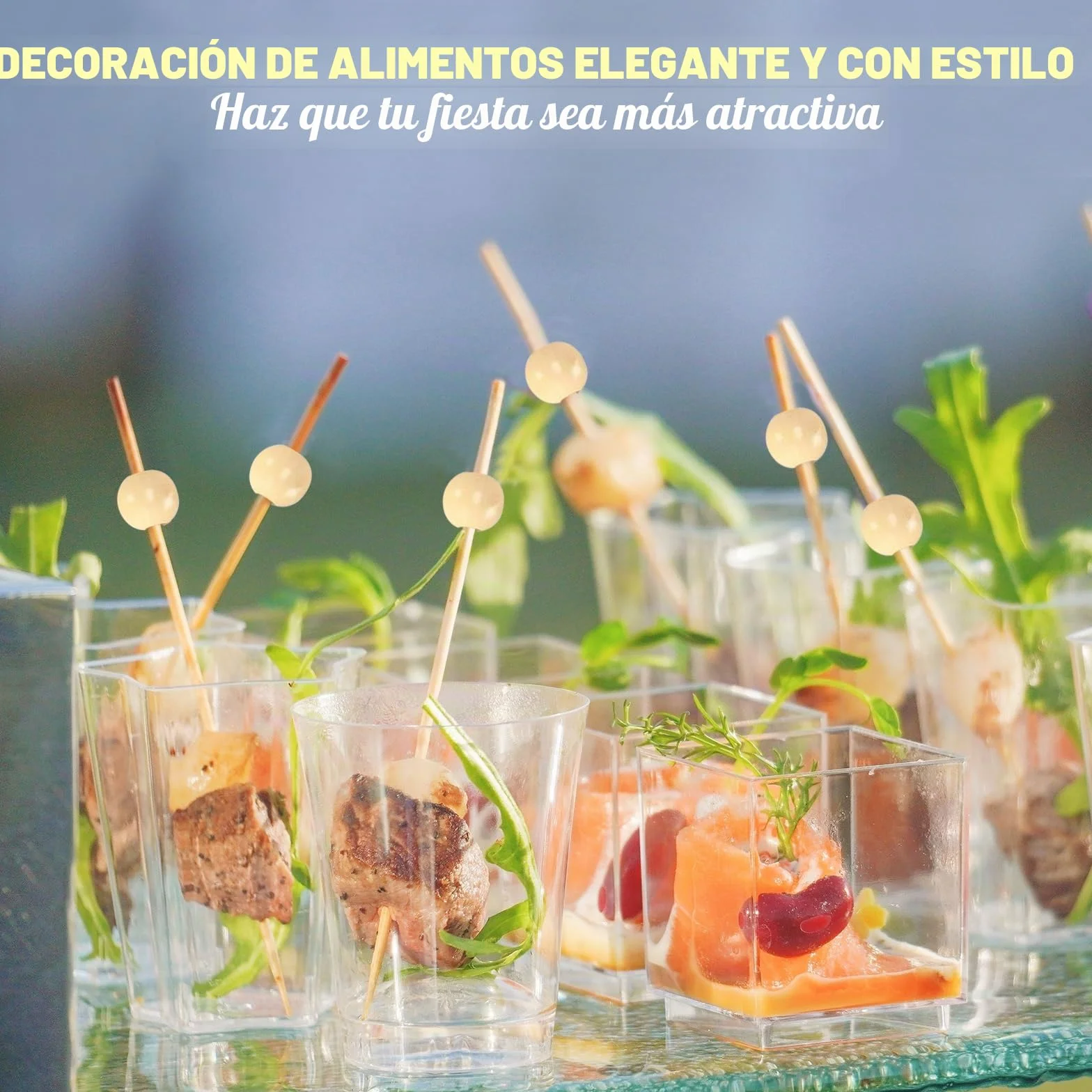 Palillos Cóctel Bambú 12 cm 400 Piezas Fingerfood