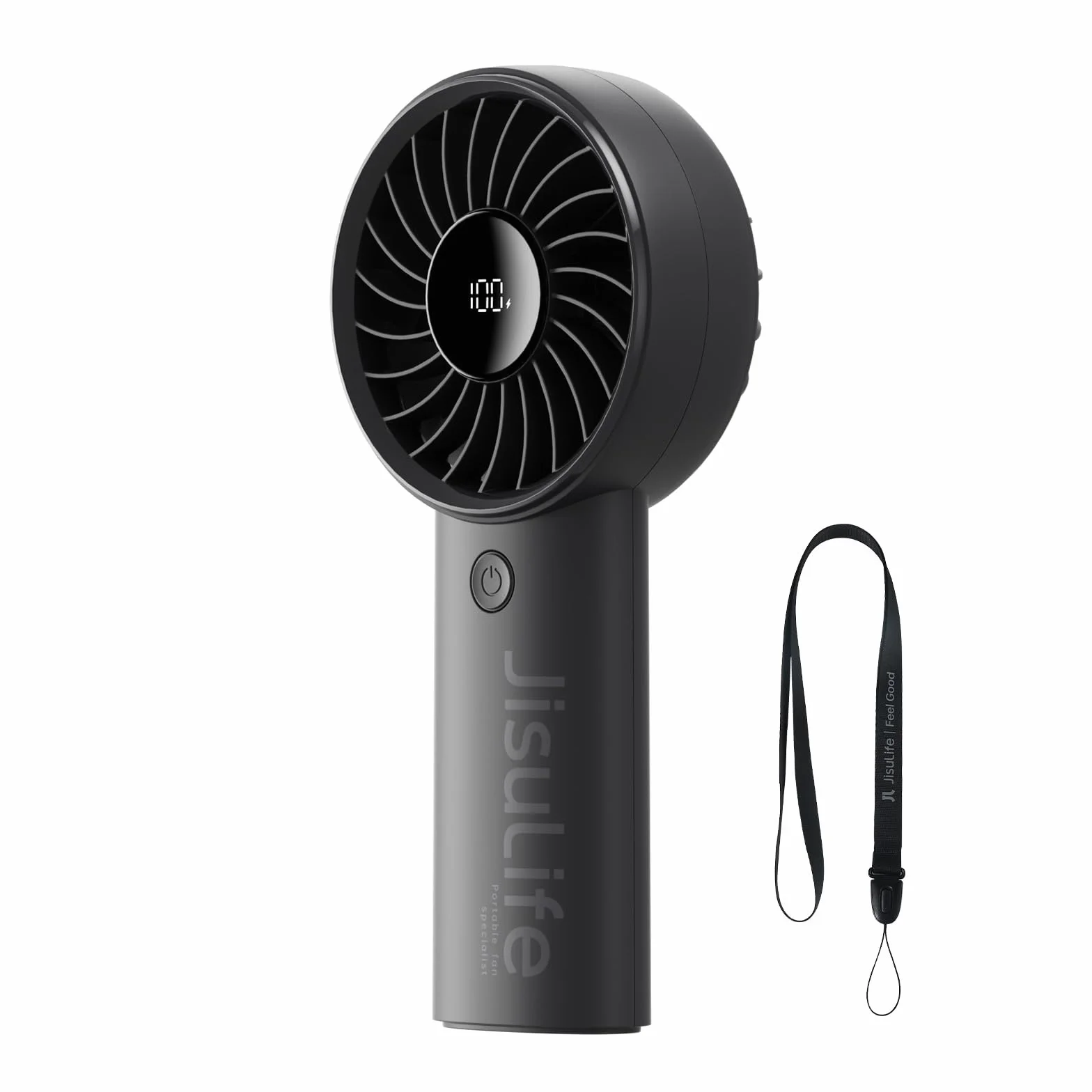 JISULIFE Ventilador de Cuello Portátil, 4000 mAh USB Recargable, Ventilador de Cuello Colgante Sin Hojas - Rosa