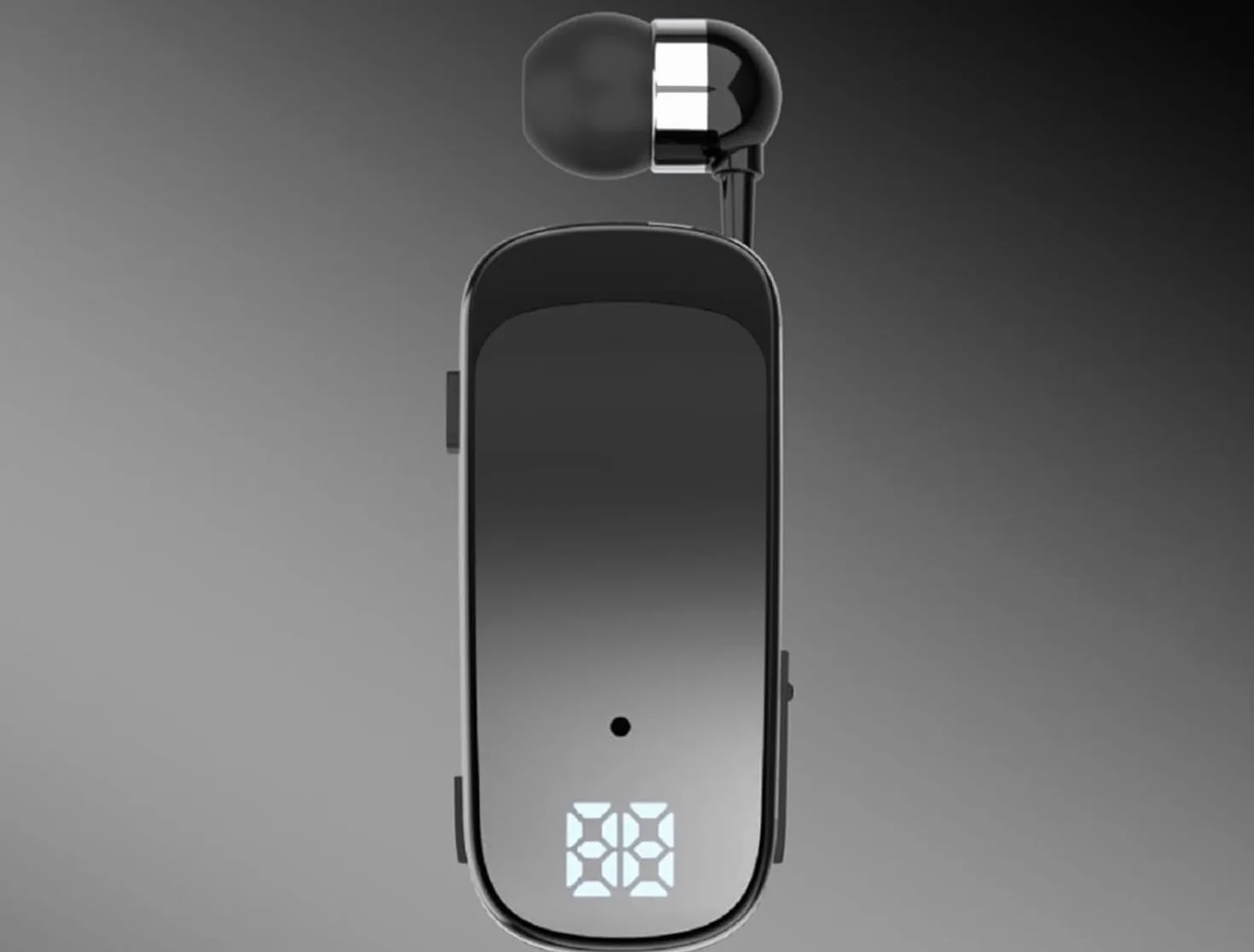 Auricular Bluetooth Business con Cable Retráctil Manos Libres, Negro