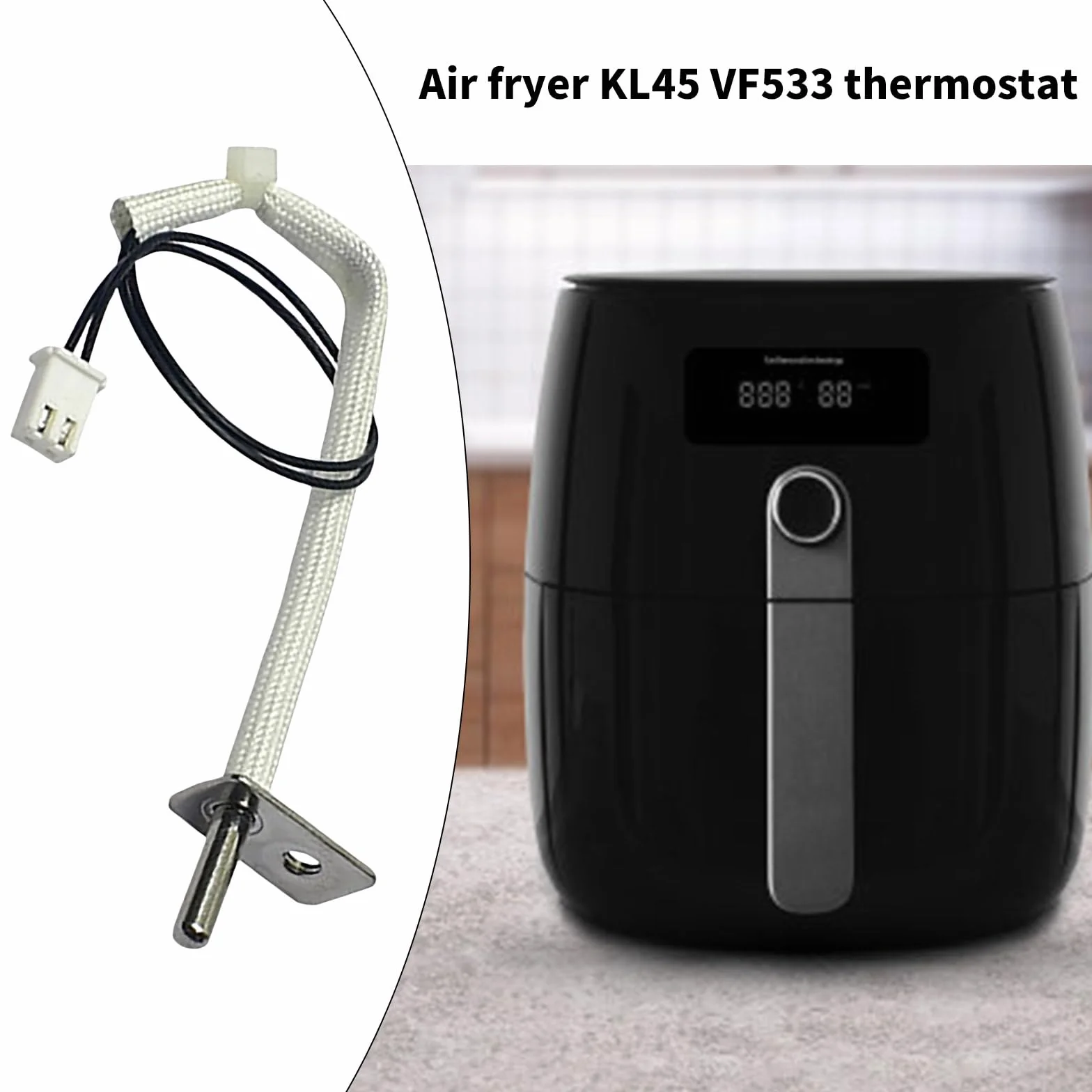 Freidora de aire con sonda de temperatura para cocinar de forma segura