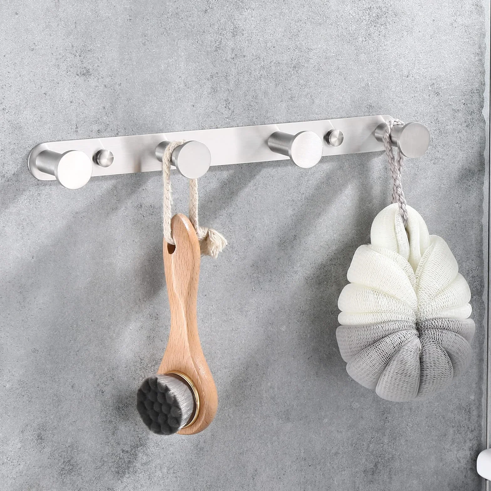 Ganchos Toalla Acero Inoxidable 304 Perchero Pared 4 Ganchos Baño Cocina