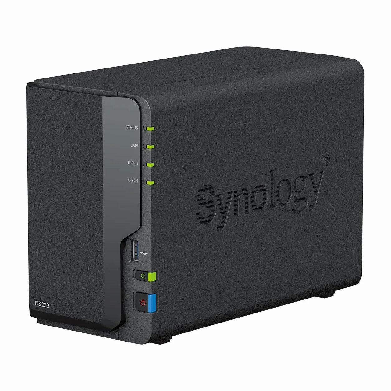 Synology DS223 - Estación de Disco NAS de 2 bahías (Realtek RTD1619B Quad-Core 2 GB de RAM, 1 x RJ-45 1GbE), 8 TB con 2 x HAT3300-4T