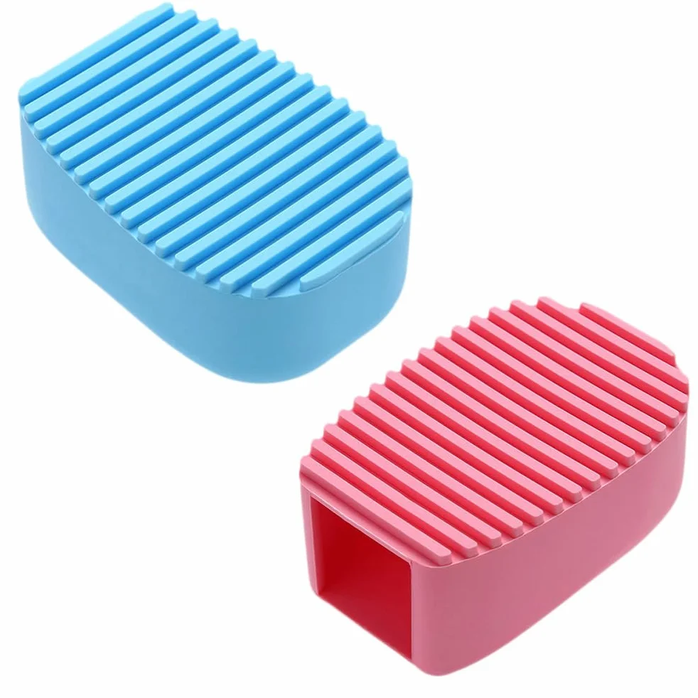 MAGICLULU Mini Cepillo de Silicona para Lavar Ropa, Juego de 2 Cepillos de Mano para Cuellos y Calcetines