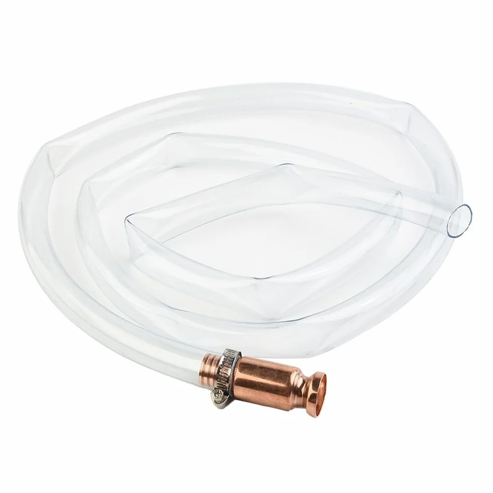 Sifón manual Besttoolifes para combustible, agua, aceite, transferencia de líquido autocebante, conector de latón, accesorios de cobre 15 mm 19 mm, paquete de 2