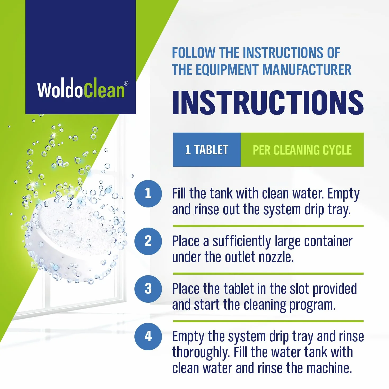 WoldoClean Pastillas Limpiadoras para Cafeteras 40 Unidades - Tabletas Disolventes de Grasa Compatibles con DeLonghi Jura Siemens Bosch Krups Melitta