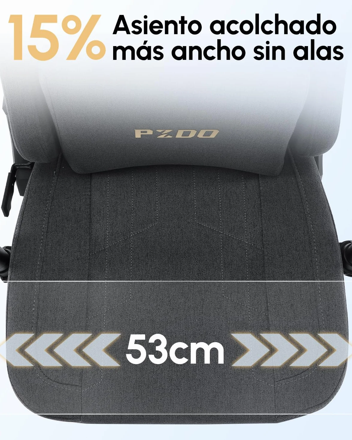 Silla Gaming Ergonómica Réglable Oficina Acolchada PC Gamer Adultos con Reposapiés Soporte Lumbar 150Kg Gris Oscuro