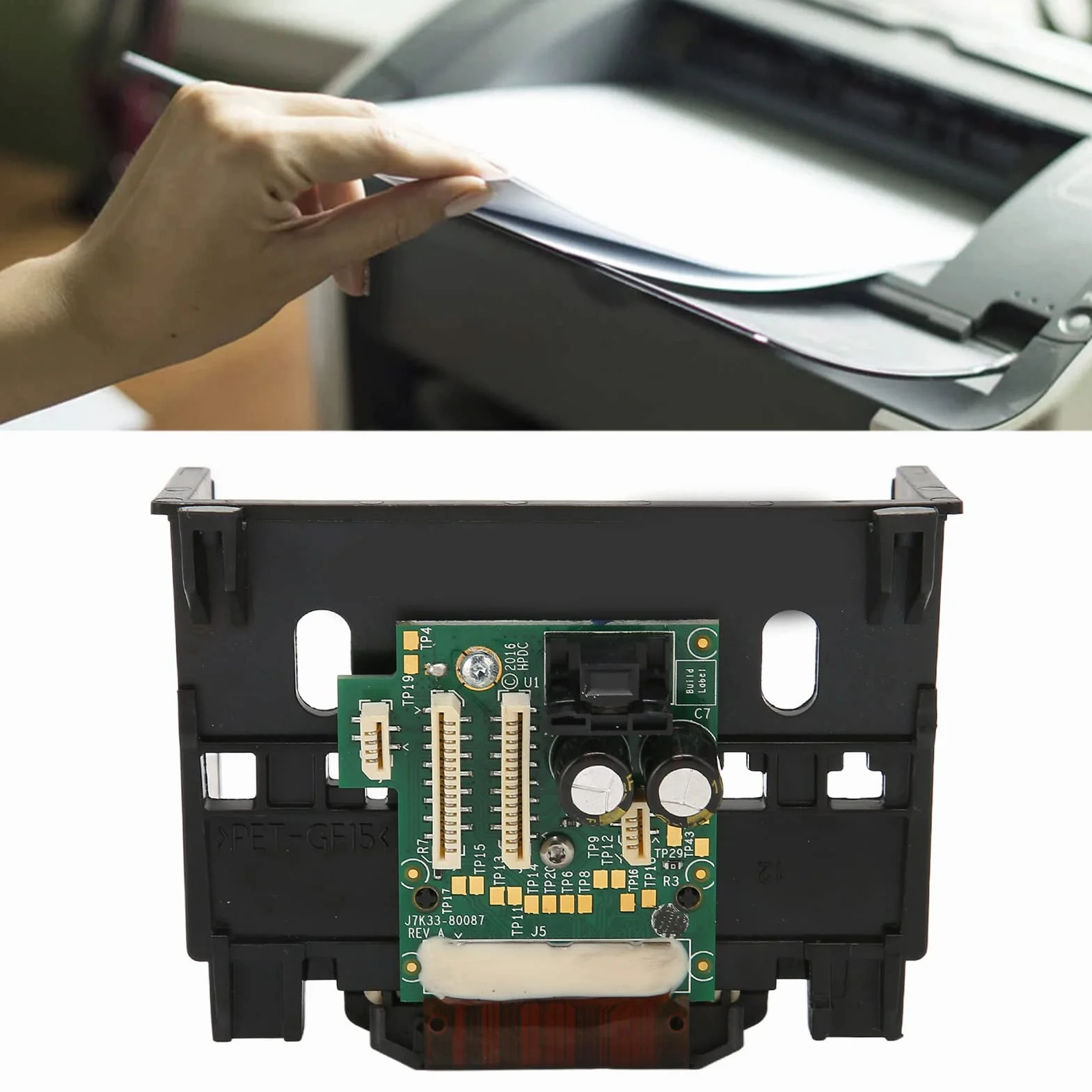 Cabezal de impresión de repuesto, cabezal de impresión de impresora, cabezal de impresión 934 935 compatible con HP Officejet PRO 6230 6830 6815 6812 6835, pieza de repuesto de la impresora