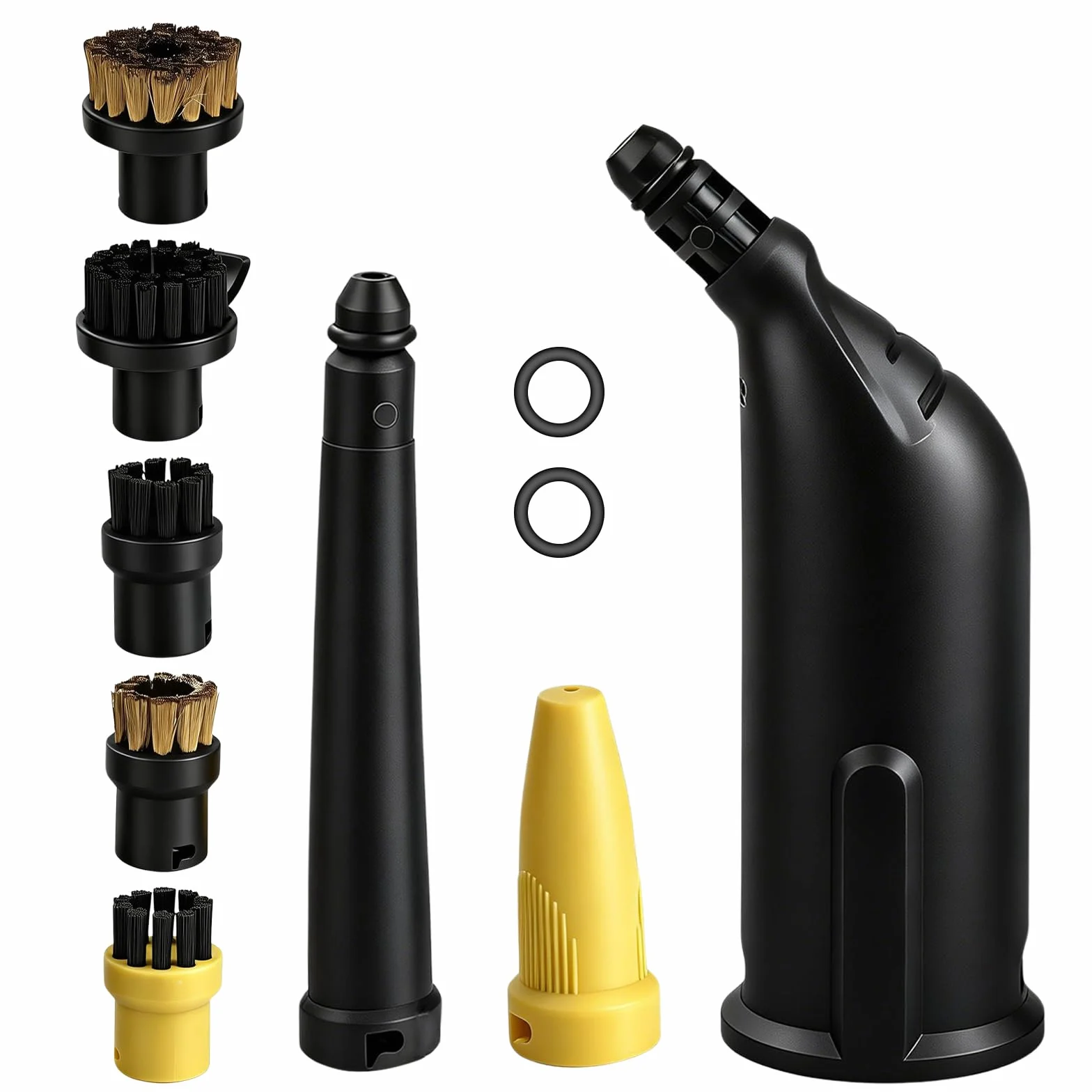 10 piezas Accesorios kar cher, accesorios Limpieza de Vapor para Kär cher SC1 SC3 SC5 SC4 SC2, piezas de repuesto con boquilla alargadora, cepillos redondos y boquilla para juntas