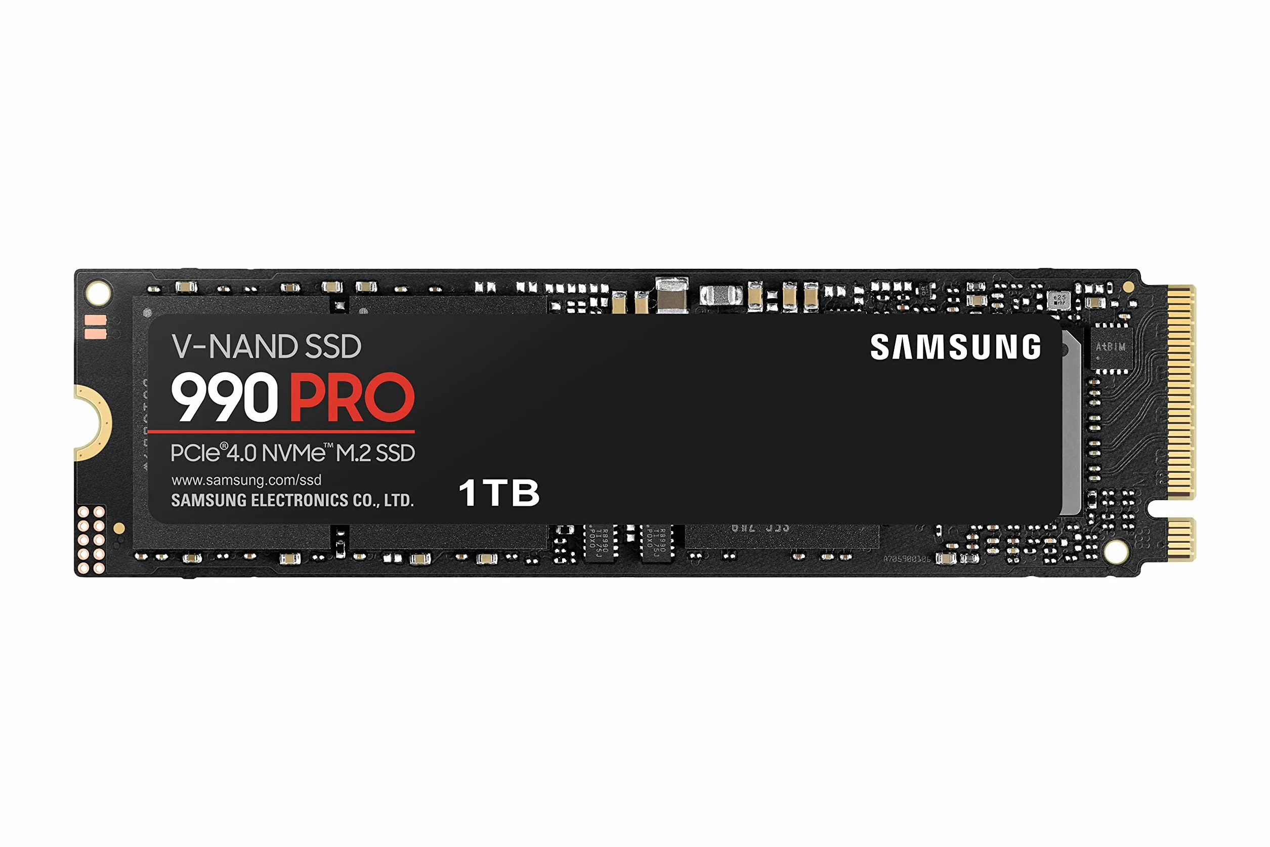 SAMSUNG Unidad de estado sólido 990 Pro M.2 1000 GB PCI Express 4.0 V-NAND MLC NVMe, negro, MZ-V9P1T0BW