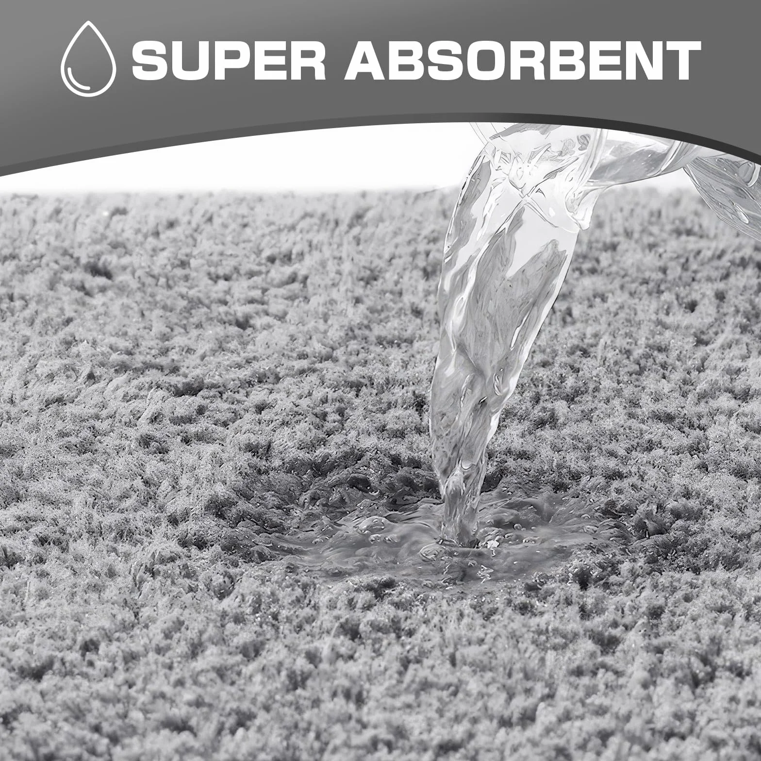 Wyewye Alfombrilla de Baño de Microfibra 40 x 60 cm Gris