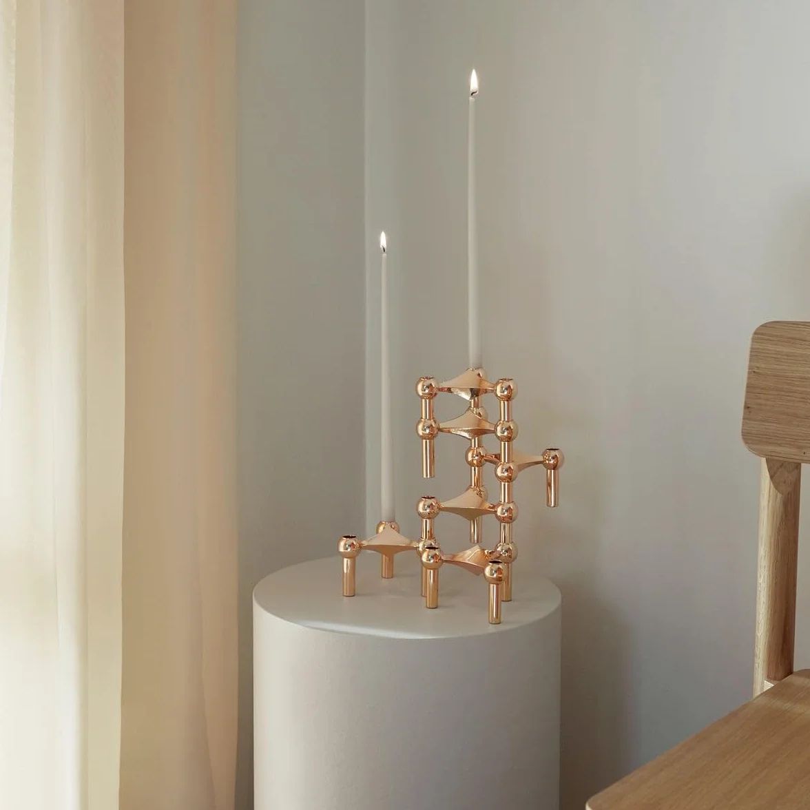 Ester & Erik Stoff Nagel Taper candles cera parafina negro, 3,5 h sin goteo, paquete 6