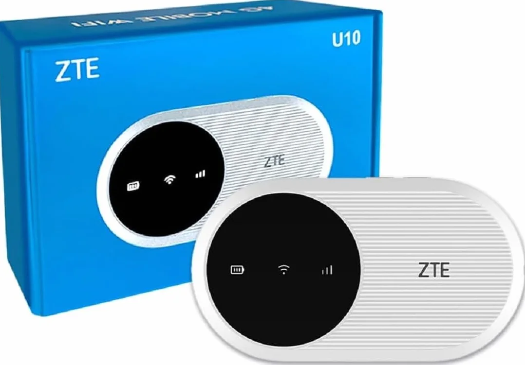 Módem WiFi portátil ZTE U10 N300Mbps 4G LTE Cat4, visualización en pantalla, con SIM, enrutador 4G asequible, batería recargable, fácil de usar, configuración sencilla