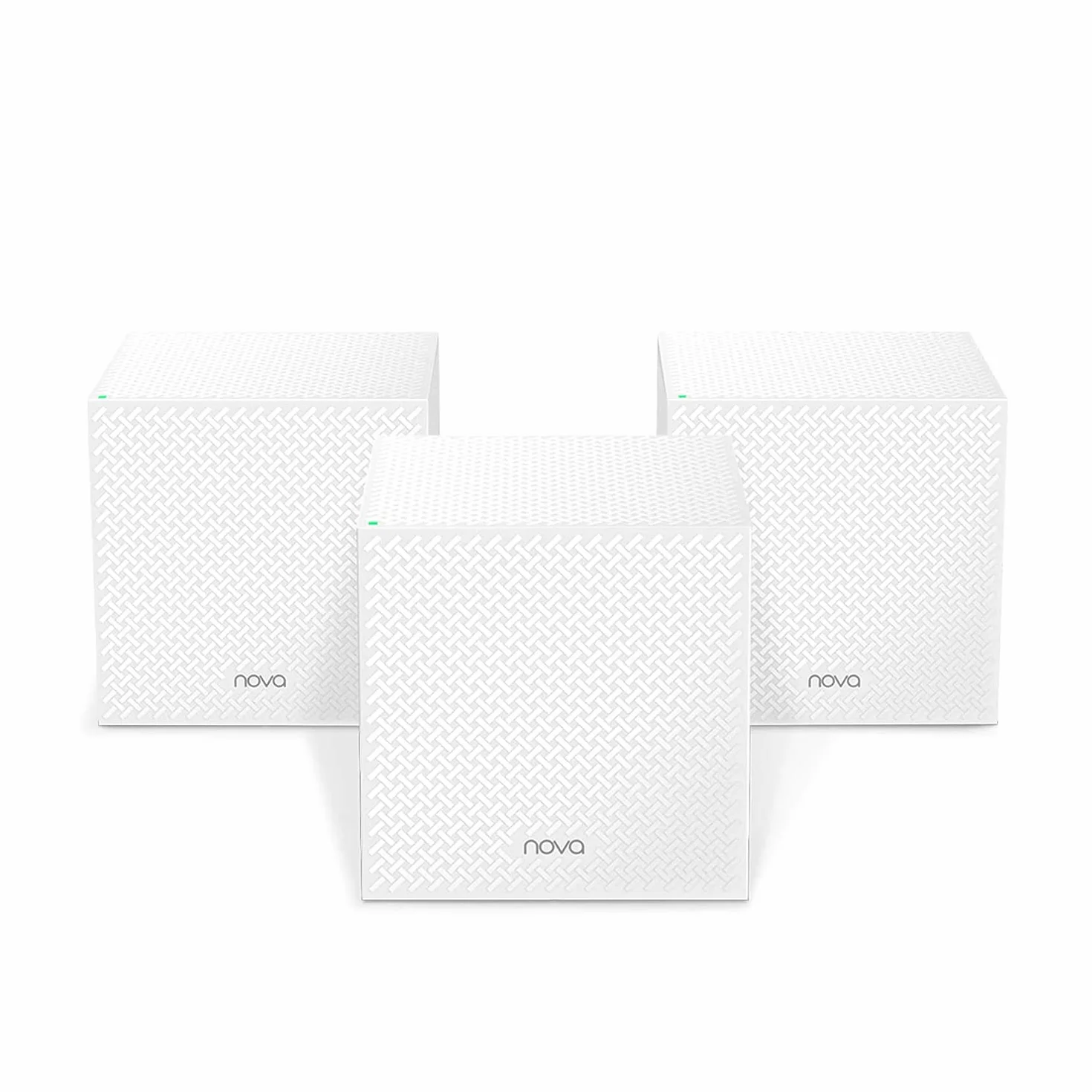 Tenda Nova WiFi Mesh AC2100 MW12 - Sistema Mesh WiFi Tri-Banda para Casas Pisos y Hogares - Cobertura de hasta 500m² - 3x3 Puertos Gigabit &100 Dispositivos - Repetidor WiFi Router- 3 Pack Blanco