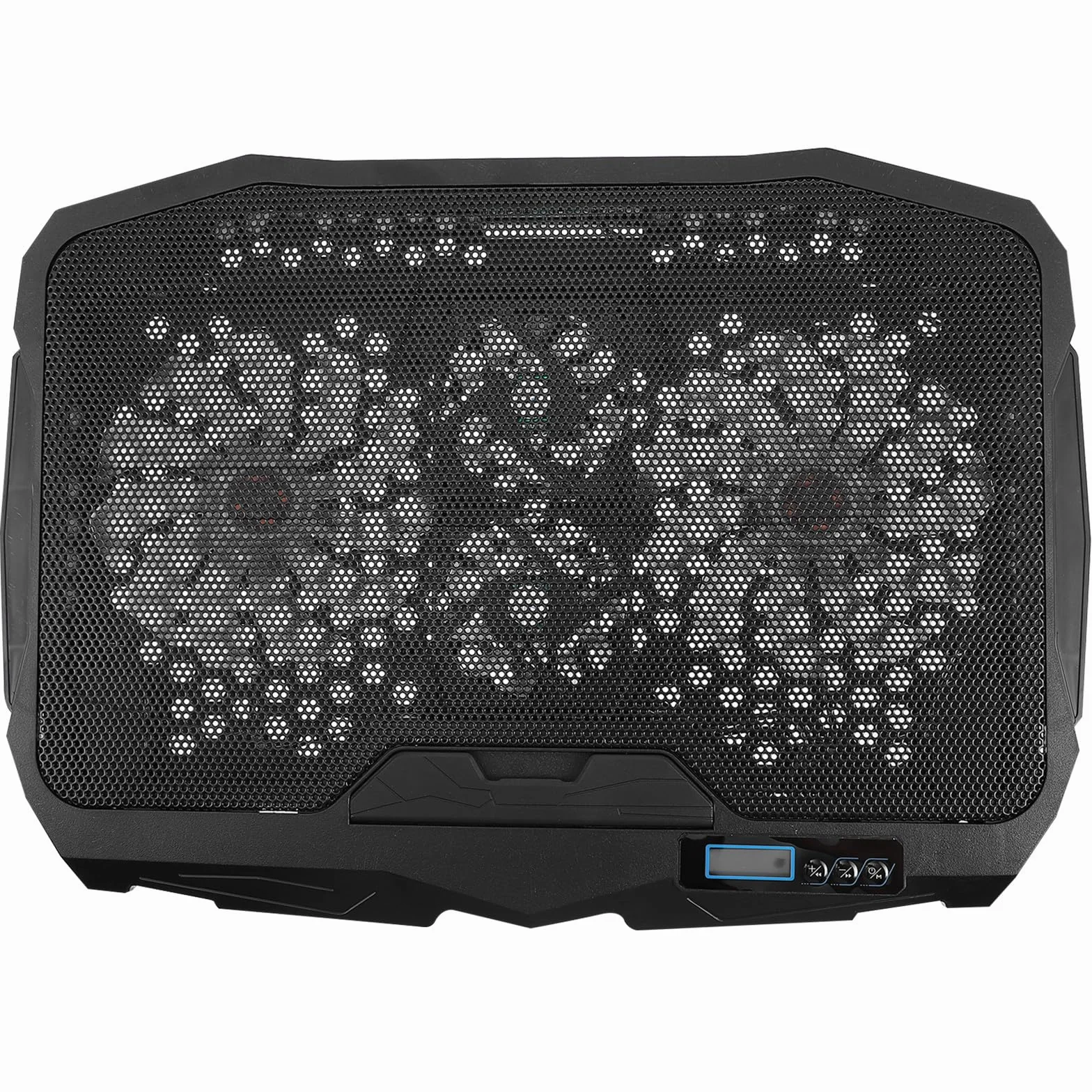 HOMSFOU Soporte Ventilado para Laptop Ventilador Ajustable y 6 Velocidades, Base de Plástico y Hierro Control Táctil LCD Adecuado para Decoracion Verano