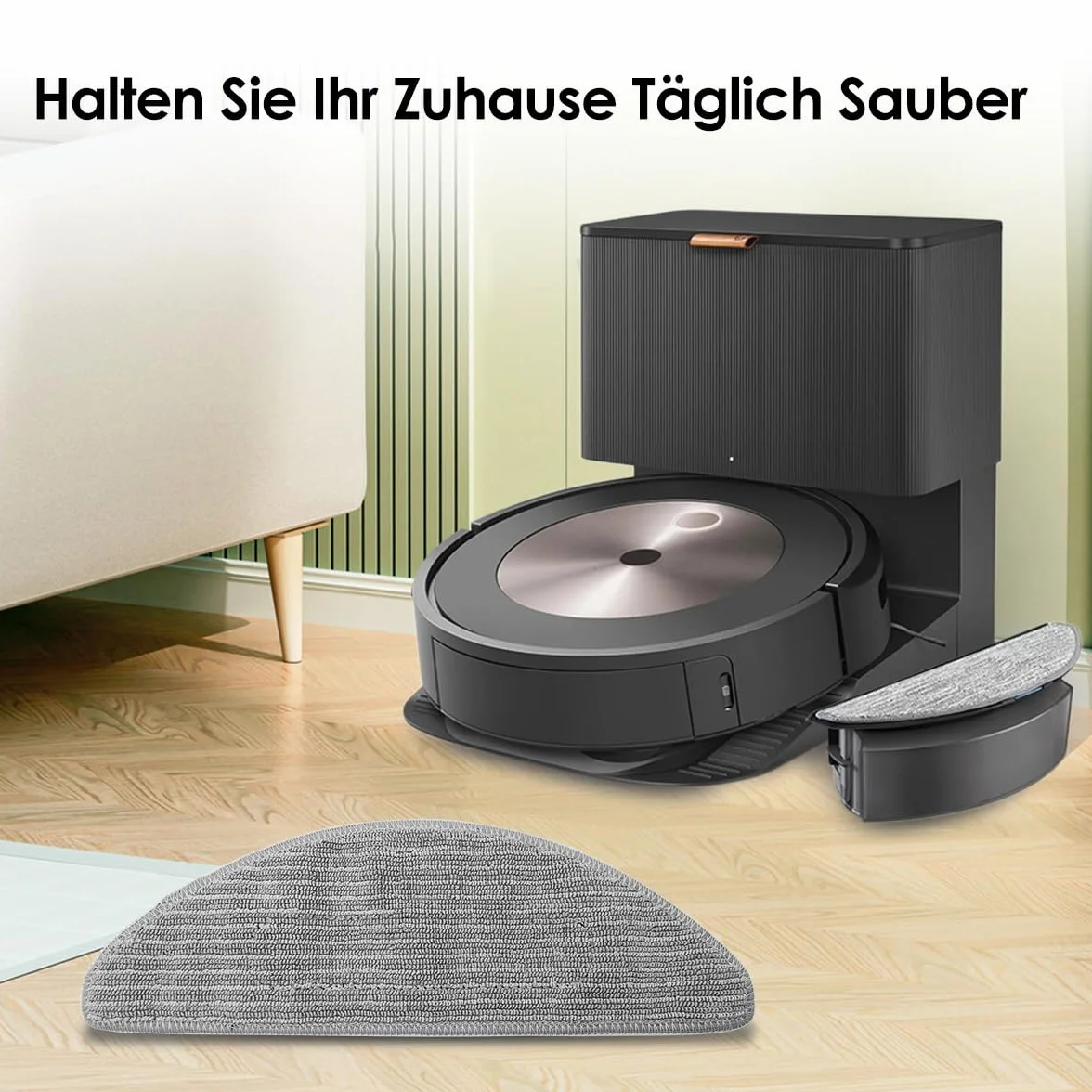 Mopa de Repuesto para Roomba Combo i5 i5+ j5 j5+ Paños Reutilizables 8 Unidades
