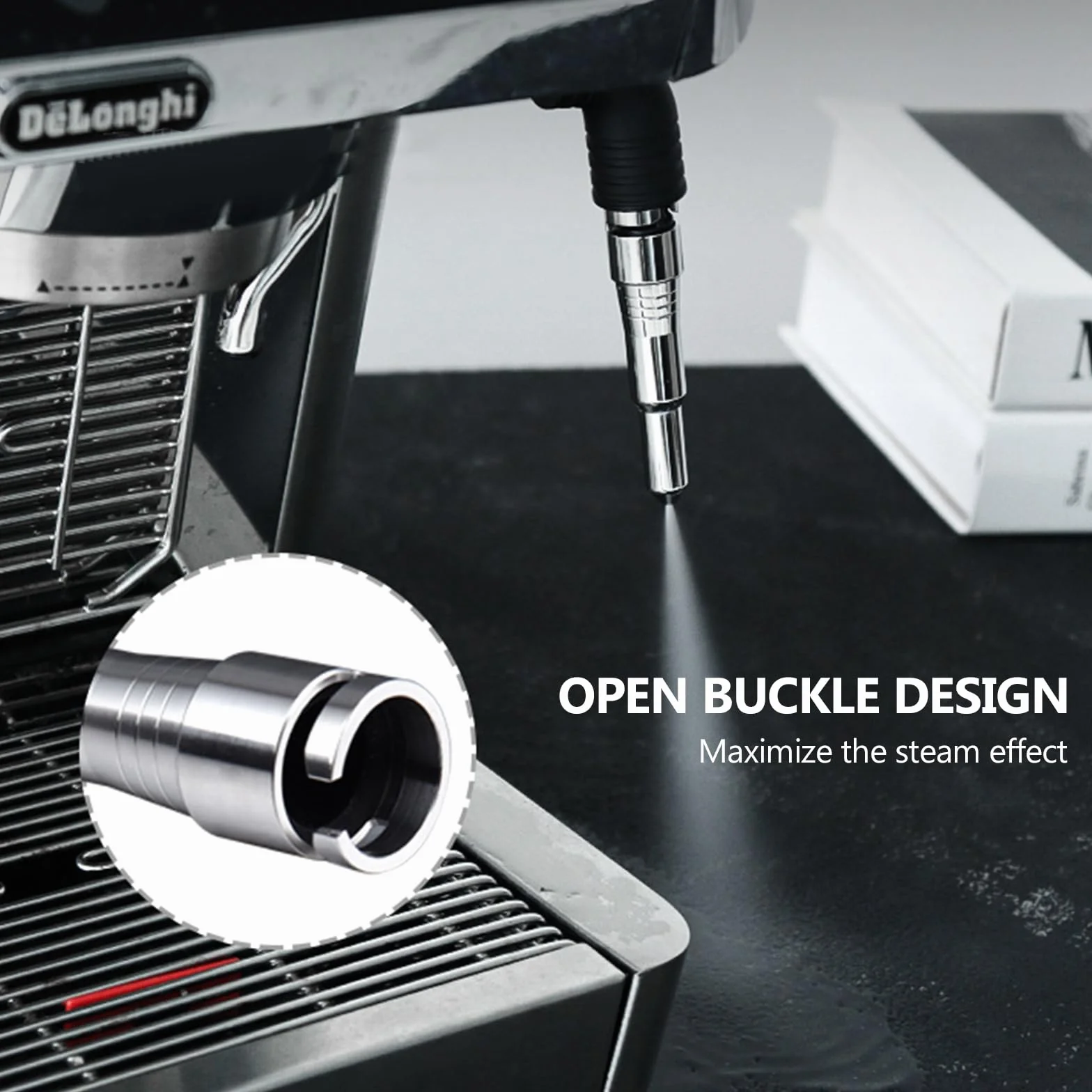 Boquilla de vapor para cafetera acero inoxidable compatible con ECP3420 ECP310 ECP330 EC9335 EC9665 EC680 EC685