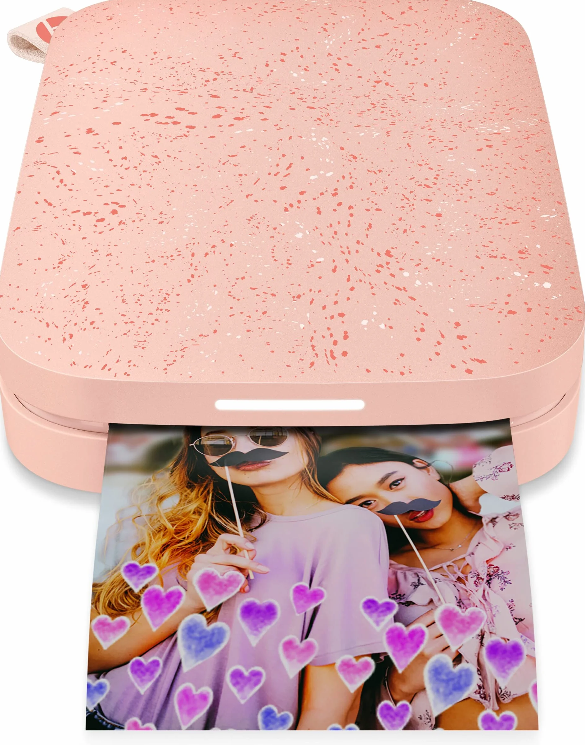 HP Sprocket 200 - Impresora fotográfica portátil (tecnología de impresión Zink, Bluetooth, fotos 5 x 7.6 cm), blush