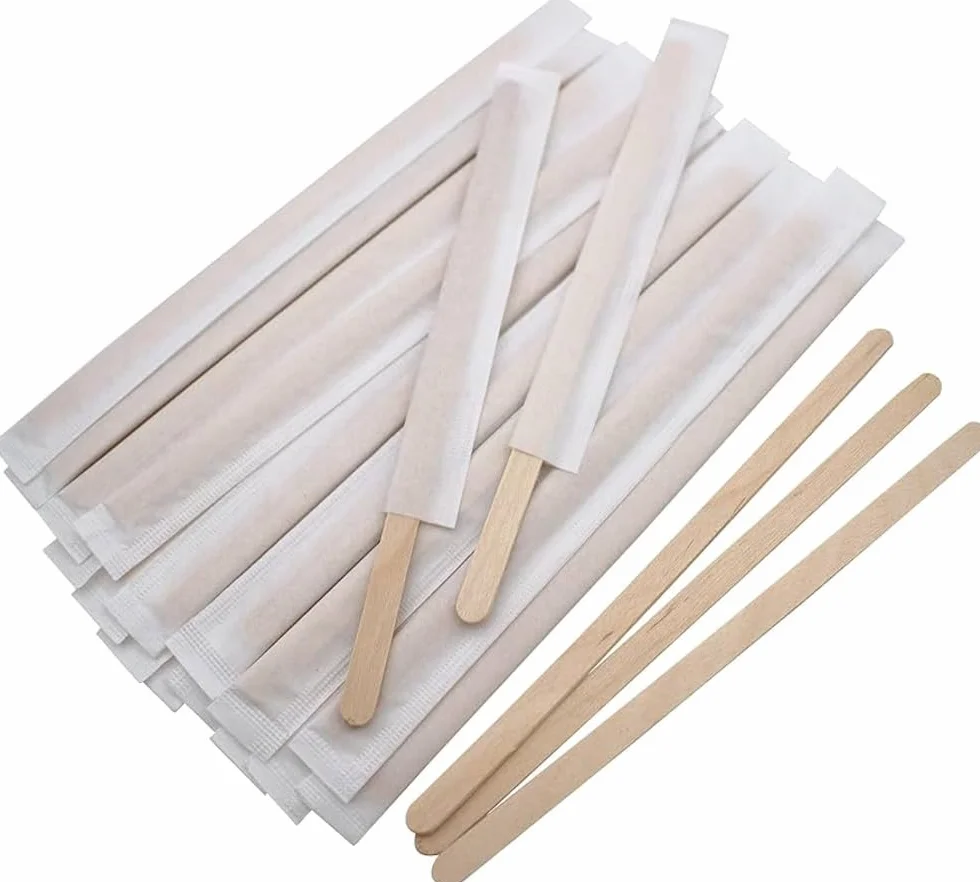Paletinas de café de madera 11 cm biodegradables desechables 500 unidades