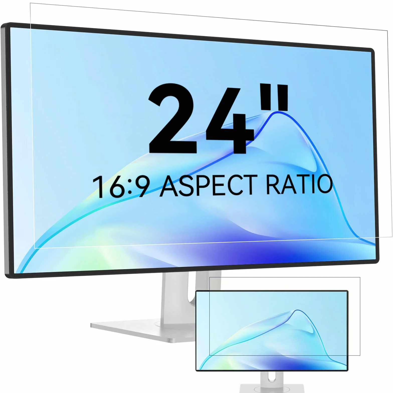 Mamol Filtro de pantalla de luz azul para 24 pulgadas pantalla de PC&Monitor, extraíble protección de pantalla, revestimiento antireflejo, protector de pantalla para monitor Widescreen Computer 24"