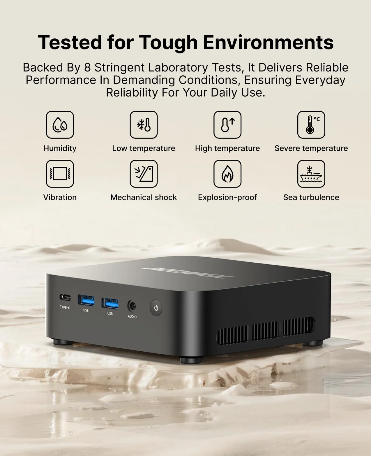 ACEMAGIC Kron Mini K1 Mini PC, AMD Ryzen 4300U Windows 11 Pro Mini PC(4C/CT,3.7 GHz, Mejor 3500U/N150/N97), 16GB LPDDR4 512GB Mini Ordenador, Pantalla Triple 4K/ WIFI5, Educativo/Oficina/Audiovisual