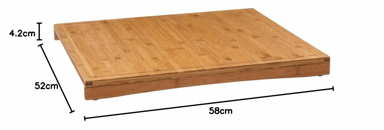 Funda de bambú 3 en 1 para placa de cocina 52x58 cm - Tabla de cortar, protector antiadherente