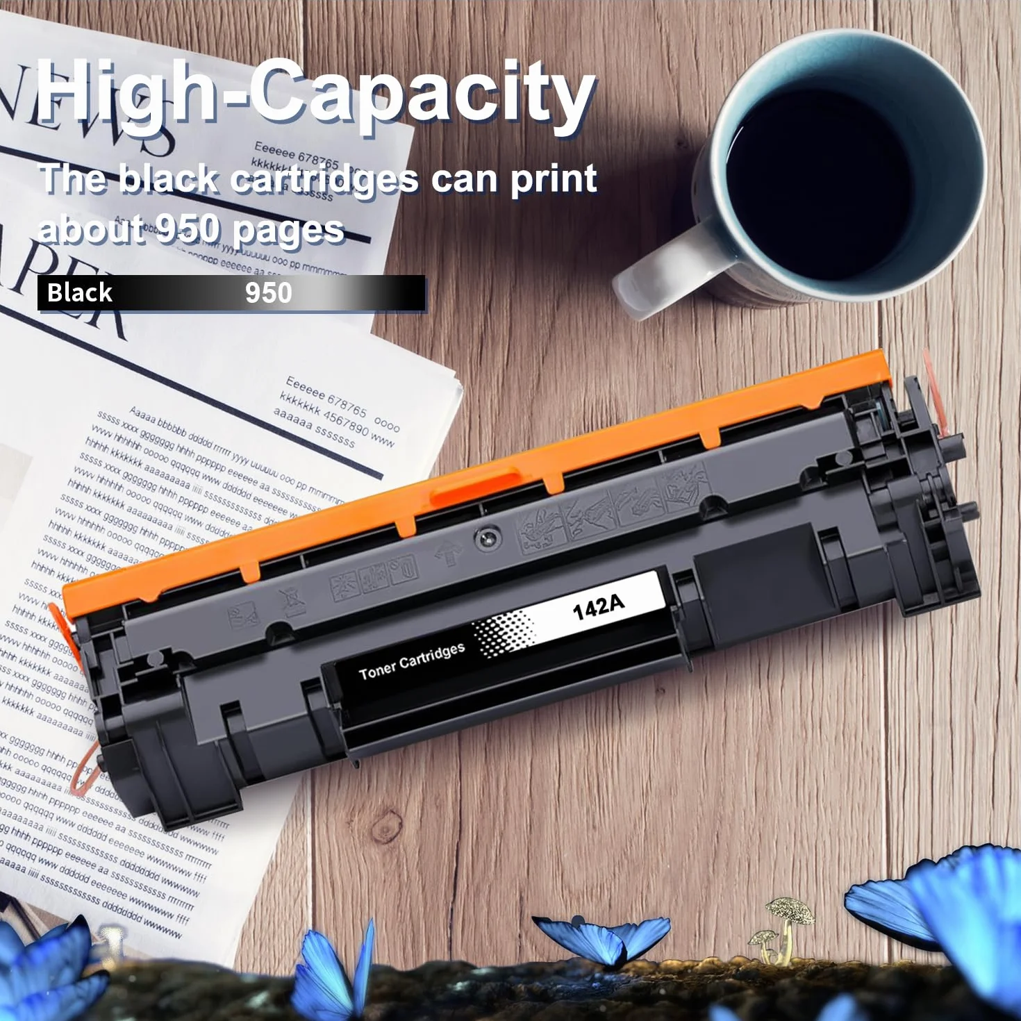 LOSMANN 142A Tóner con Chip Compatible para HP 142A W1420A para HP LaserJet MFP M140w, Tóner M110w, M110, MFP M140, MFP M139w, M139, 142X, W1420X (1 Negro)