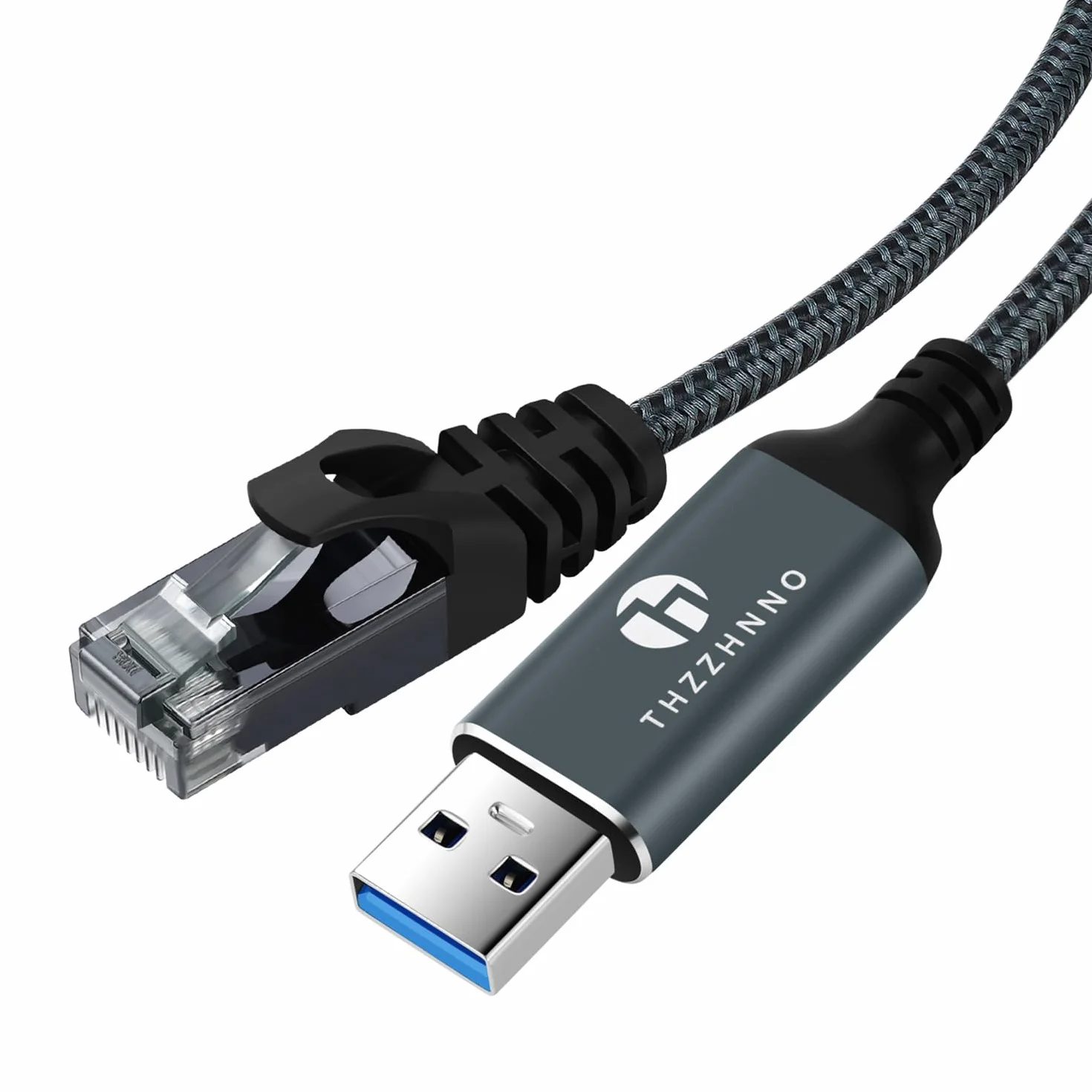 Adaptador USB a Ethernet 1M, USB 3.0 A a RJ45 Macho, Cable Gigabit LAN conectado directamente, Compatible con laptop, PC, MacBook, Switch, Windows, MacOS, Linux