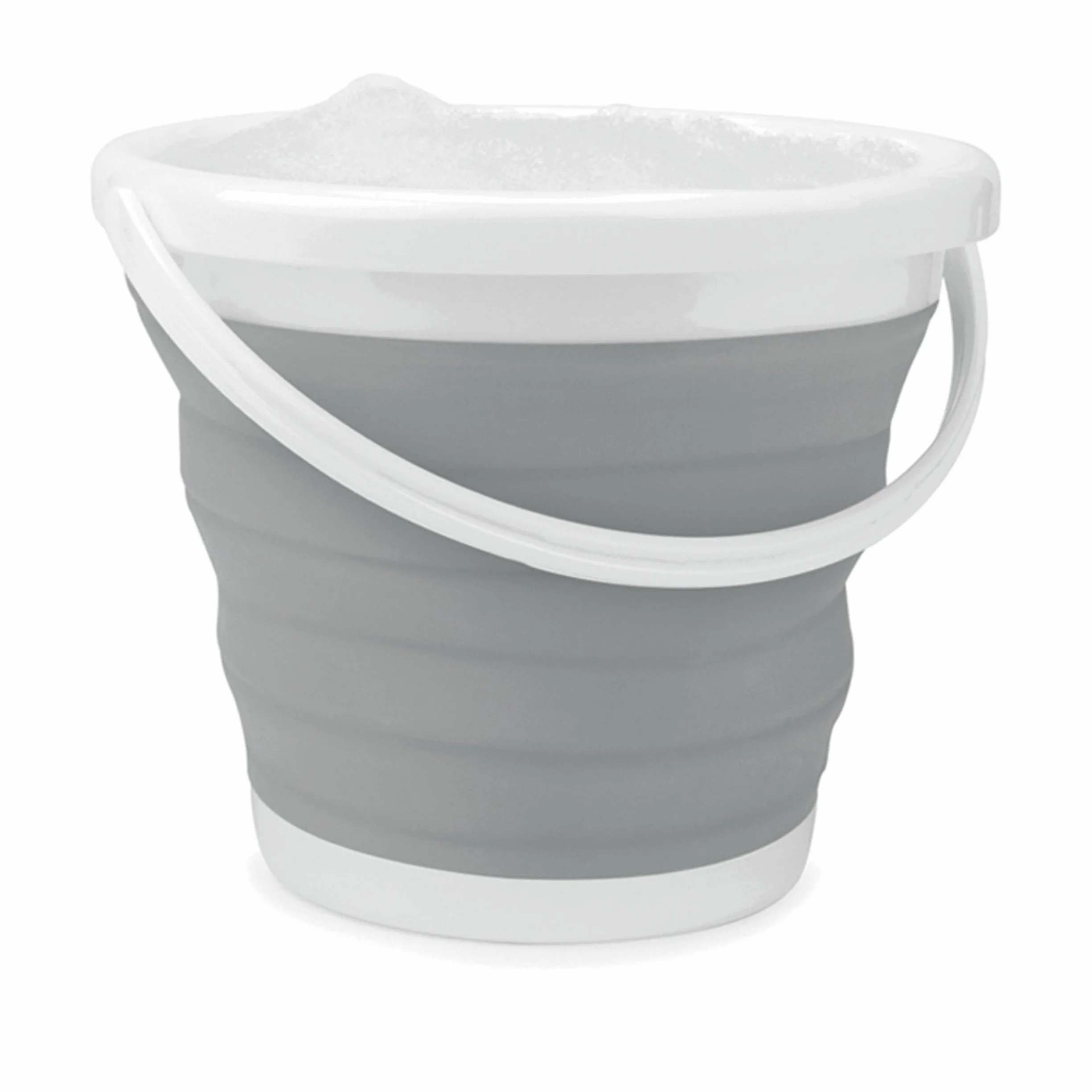 Beldray Cubo Plegable 10 litros Gris Práctico Resistente Ahorra Espacio