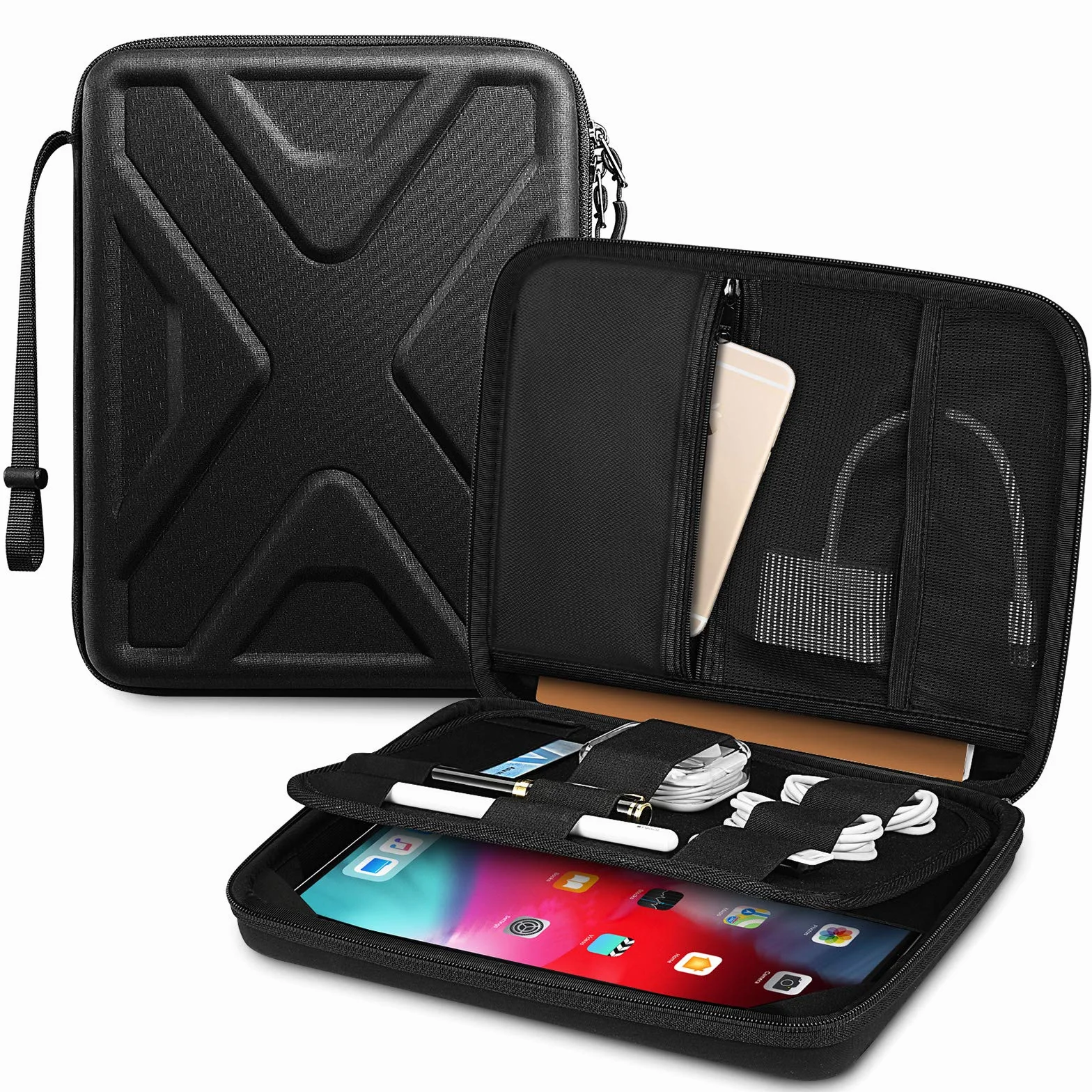 SITHON Tablet Funda para 11" iPad Air M4 M3 M2 2026-2024, 11" iPad Pro M5 M4 2025-2018, 11" iPad A16 2025, 10.9" iPad & Air 5/4, Lenovo M11, Portátil Duro Bolsa con Organizador Bolsillo de Accesorios,