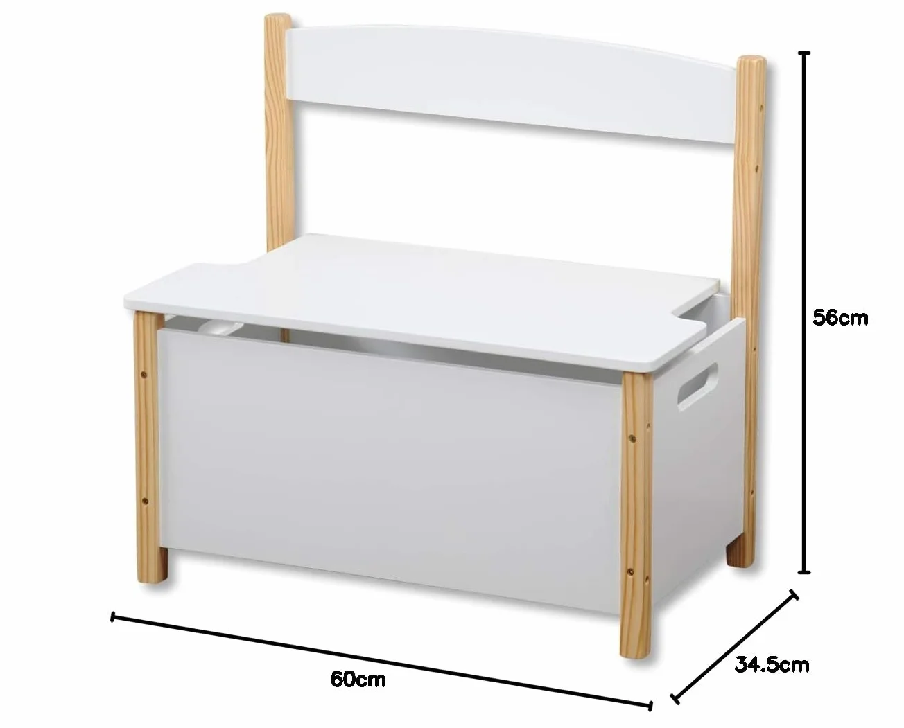 Kesper Banco de Madera para niños 60 x 34,5 x 56 cm