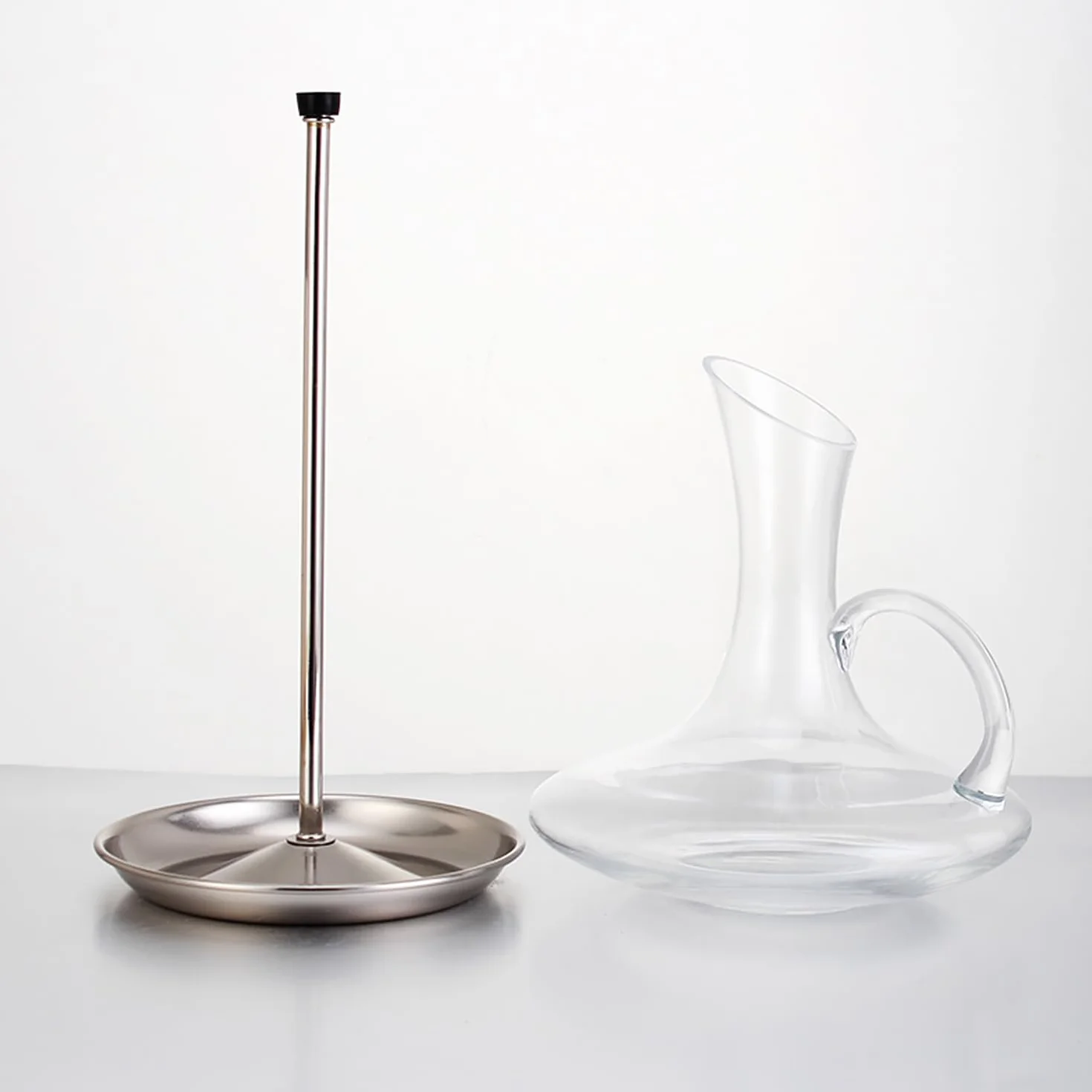Soporte Secado Decantador Vino Acero Inoxidable 32 cm