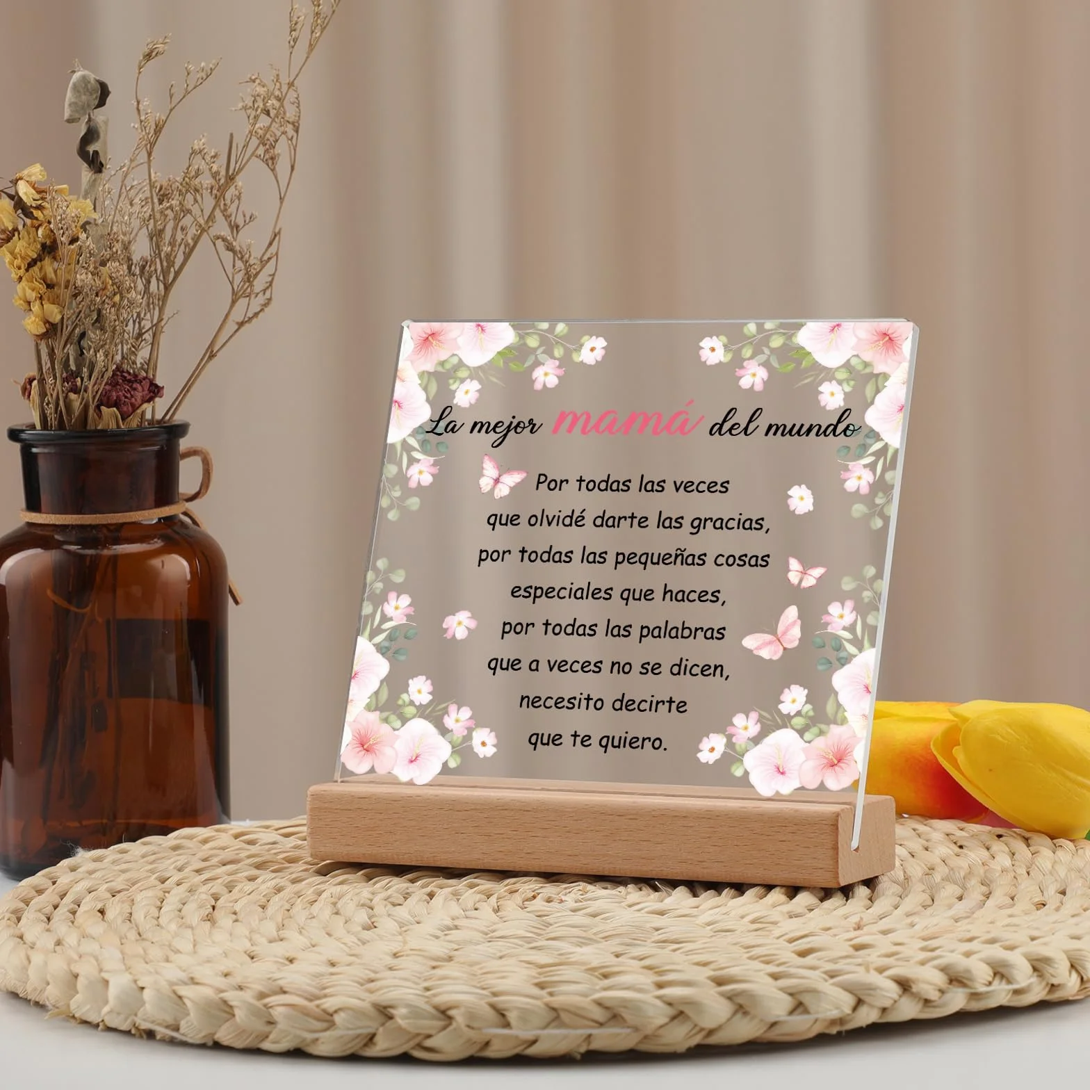 Regalo Madre, Placa Acrílica, Regalos Originales para Mama
